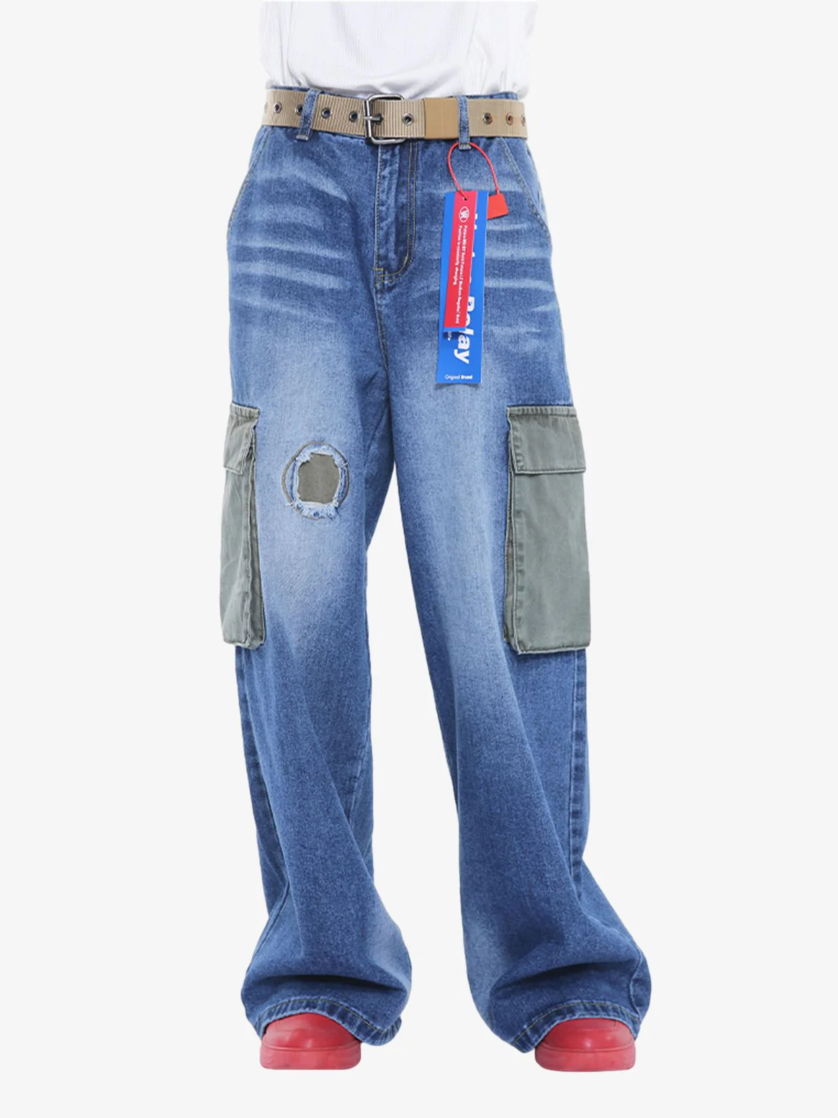 Thesupermade Homemade Large Pocket Cargo Jeans - Image 12