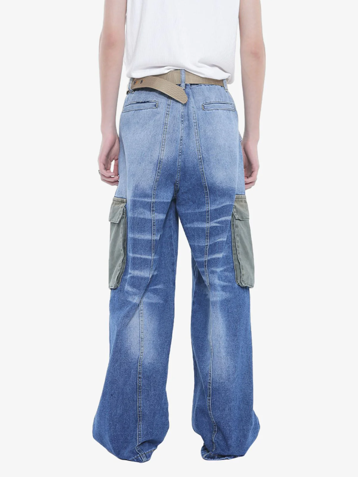 Thesupermade Homemade Large Pocket Cargo Jeans - Image 13