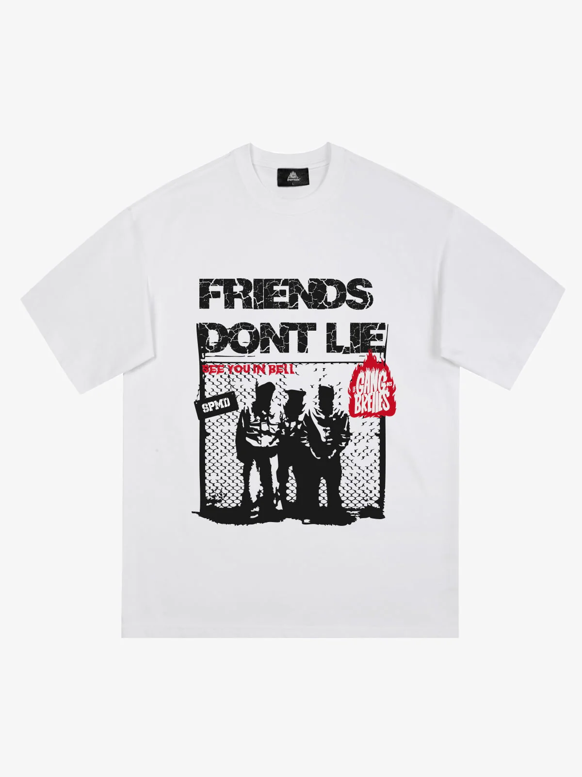 Original "Friends Don't Lie" Print T-Shirt - Image 9