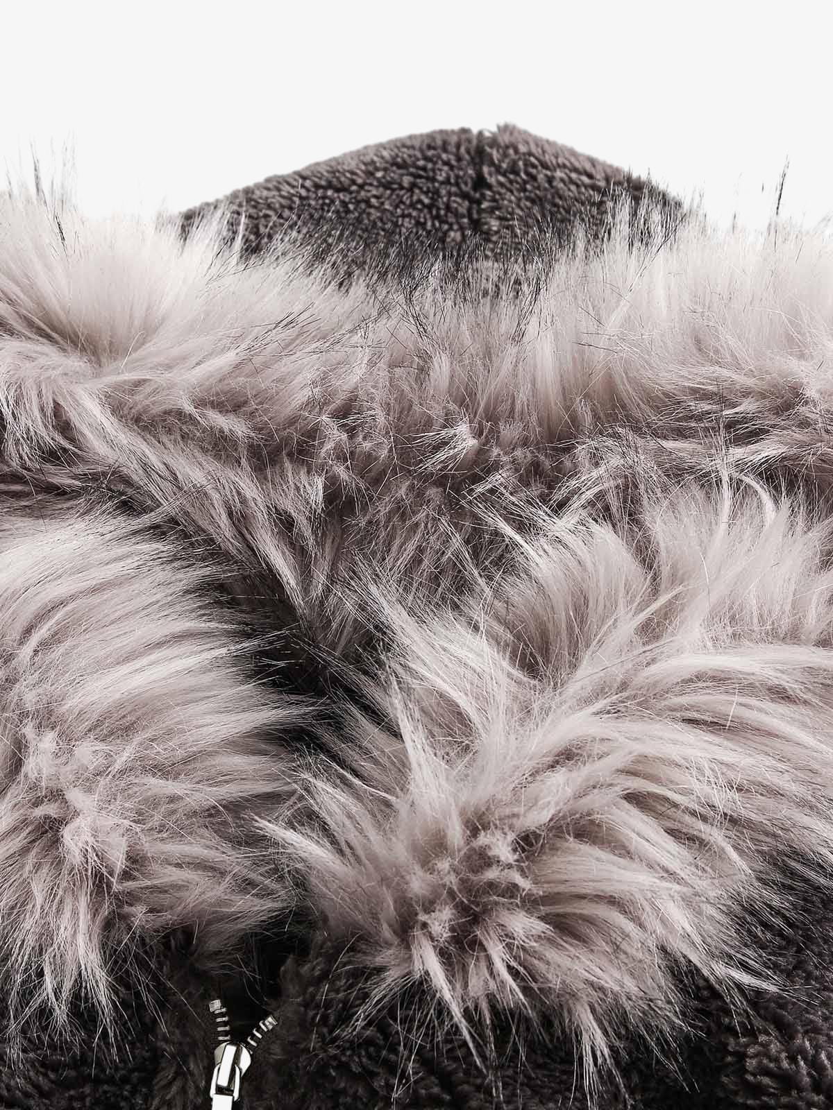Thesupermade Fur Hooded Quilted Sherpa Jacket - 2304 - Image 10