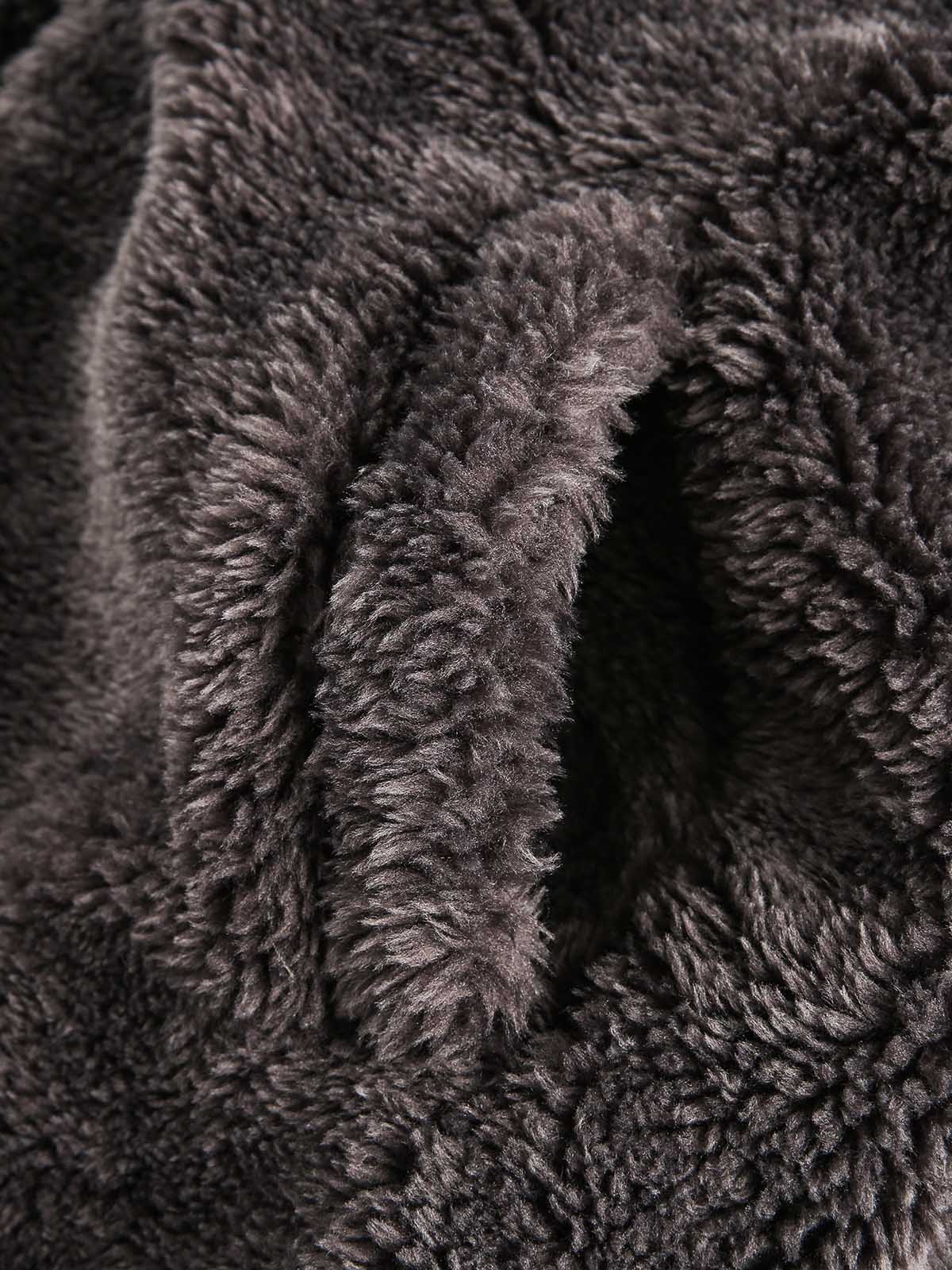 Thesupermade Fur Hooded Quilted Sherpa Jacket - 2304 - Image 11