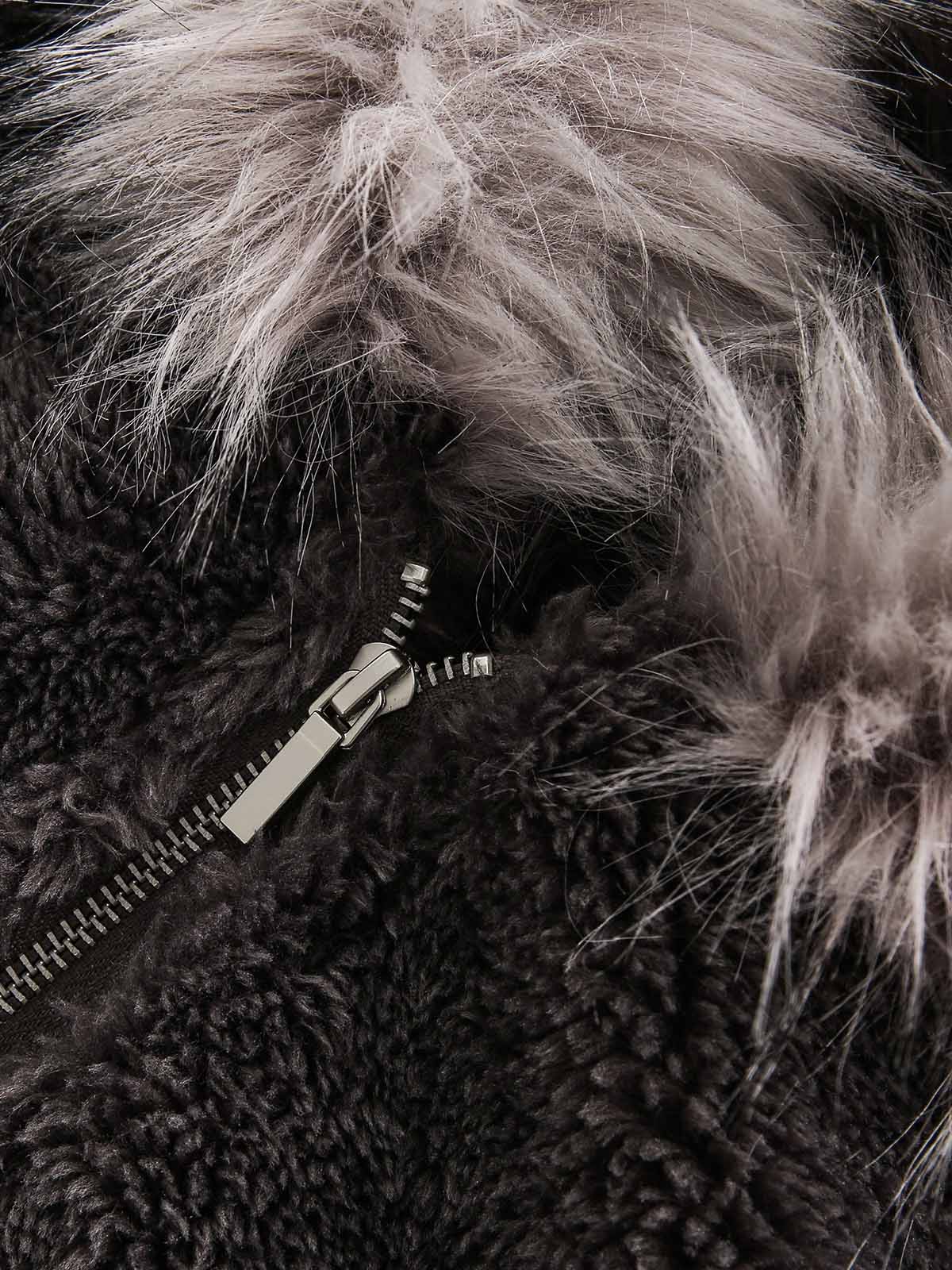 Thesupermade Fur Hooded Quilted Sherpa Jacket - 2304 - Image 12
