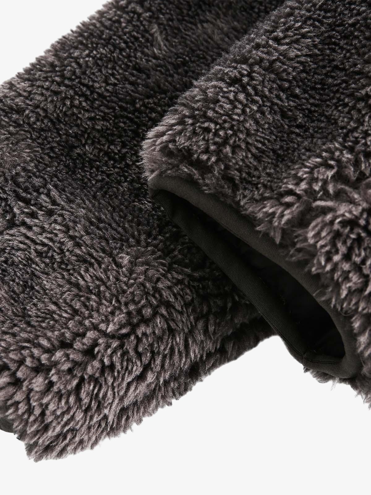 Thesupermade Fur Hooded Quilted Sherpa Jacket - 2304 - Image 13