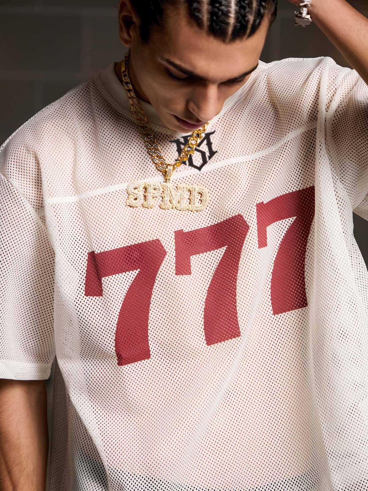 Jersey Letter Print Quick Dry V-neck T-shirt - 2389 - Image 3