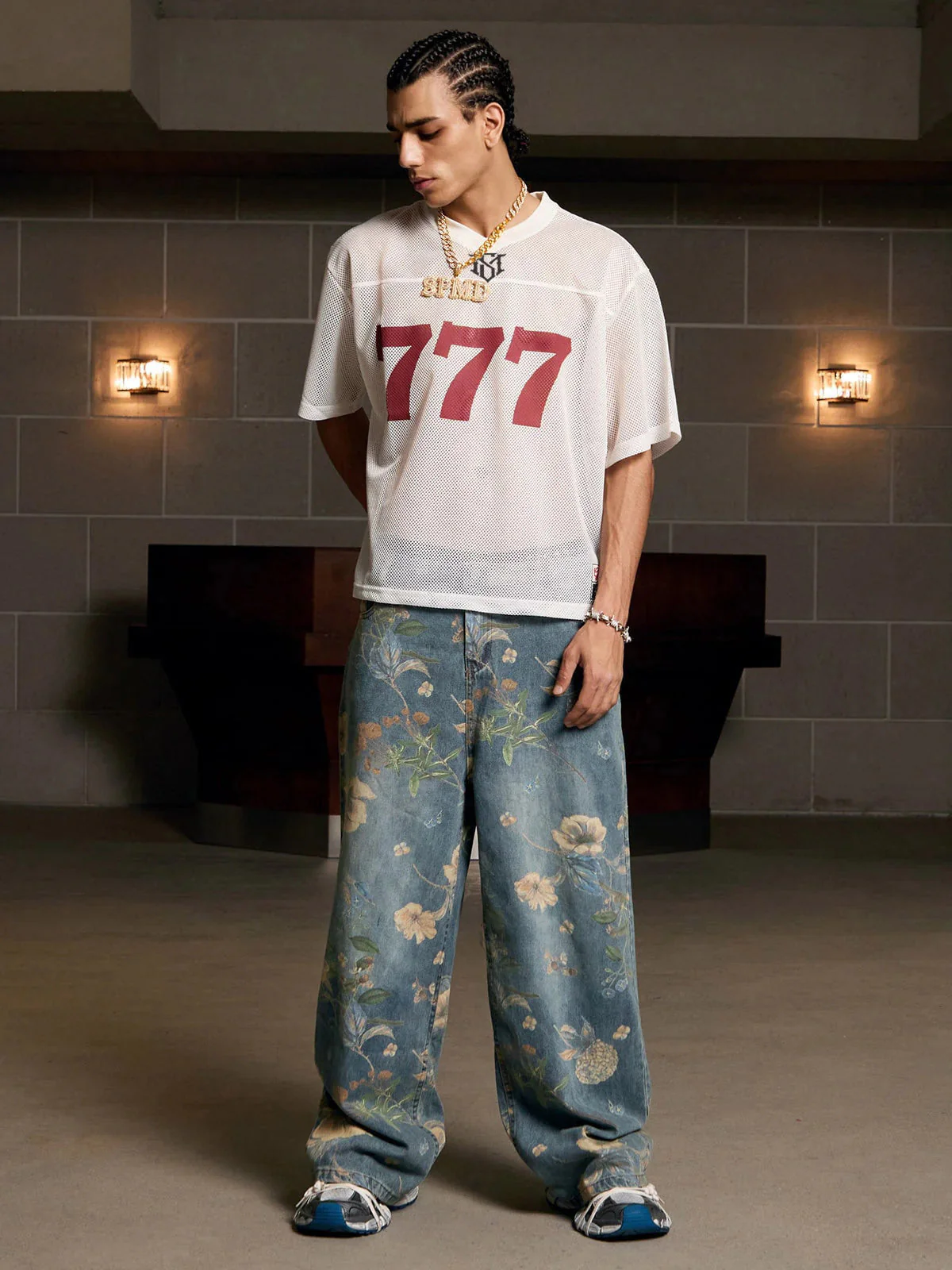 Jersey Letter Print Quick Dry V-neck T-shirt - 2389 - Image 4