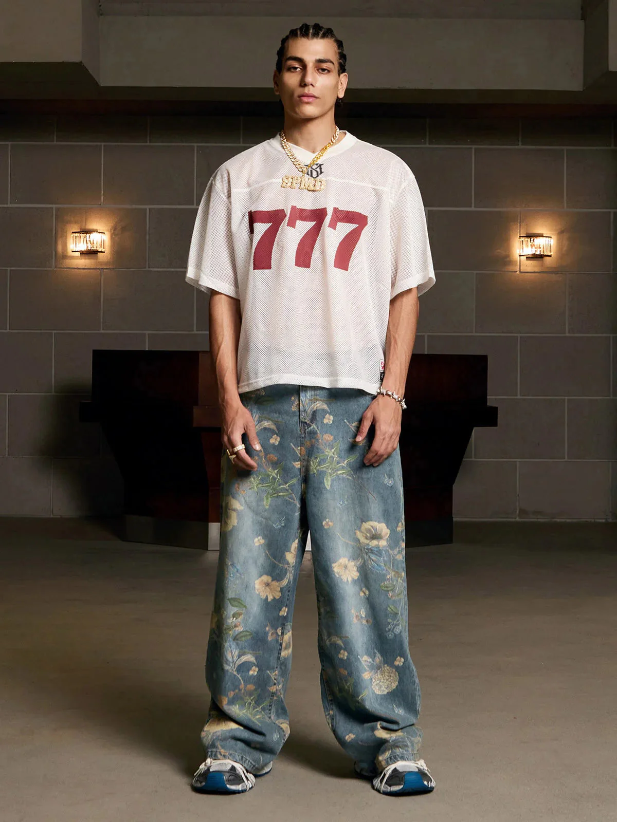 Jersey Letter Print Quick Dry V-neck T-shirt - 2389 - Image 7