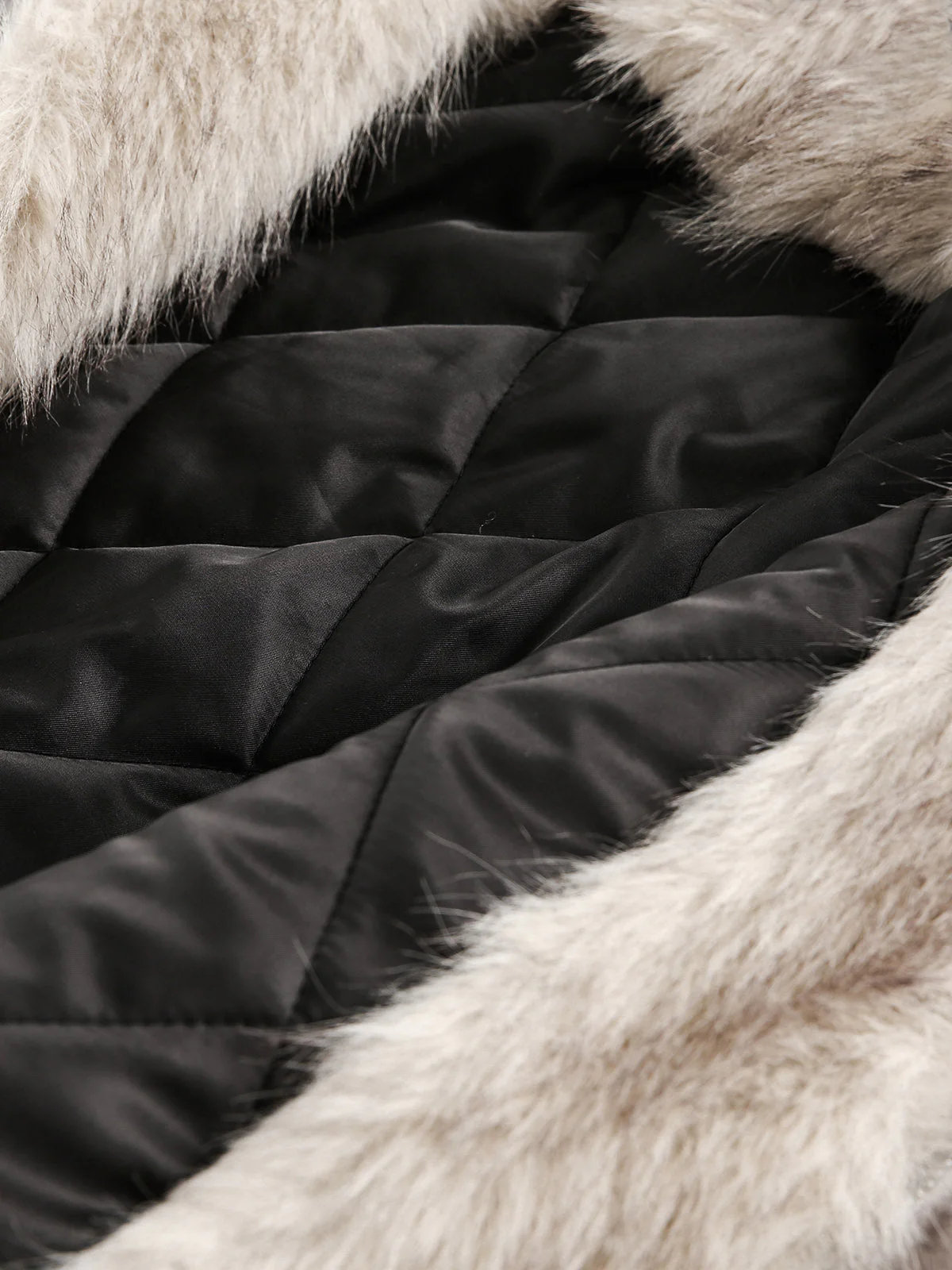 Spliced Fur Hooded Quilted Jacket - 2285 - Image 17