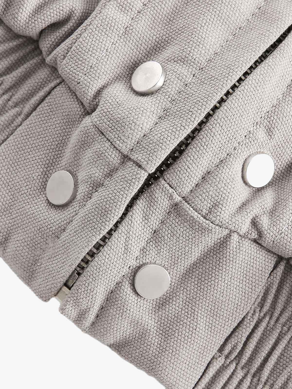 Spliced Fur Hooded Quilted Jacket - 2285 - Image 18