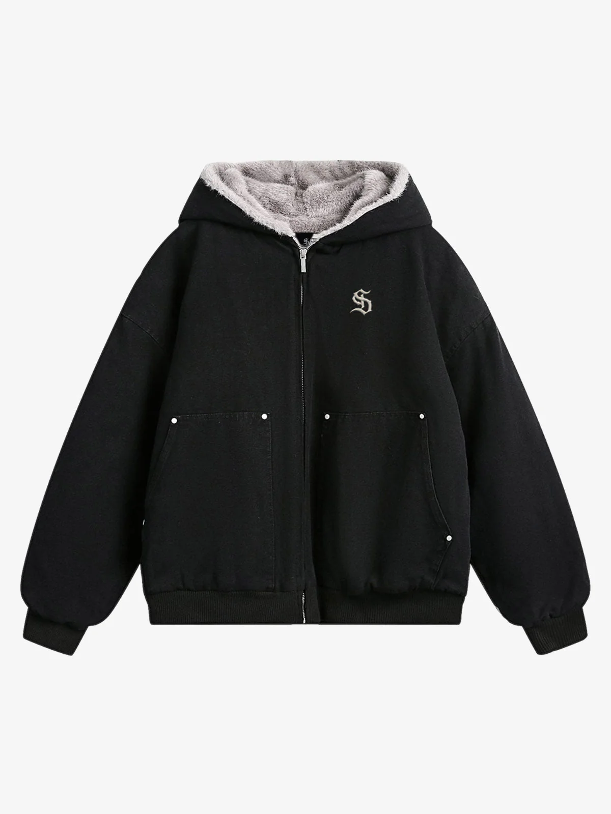 Thesupermade Fur Hooded Zip Up Quilted Jacket - 2510 - Image 10