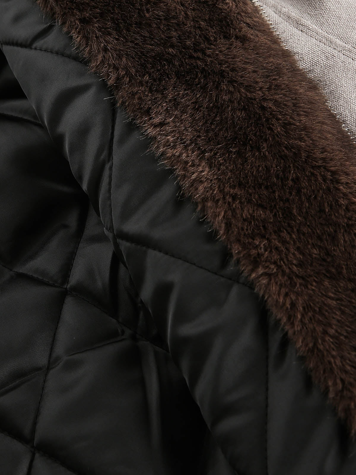 Thesupermade Fur Hooded Zip Up Quilted Jacket - 2510 - Image 15