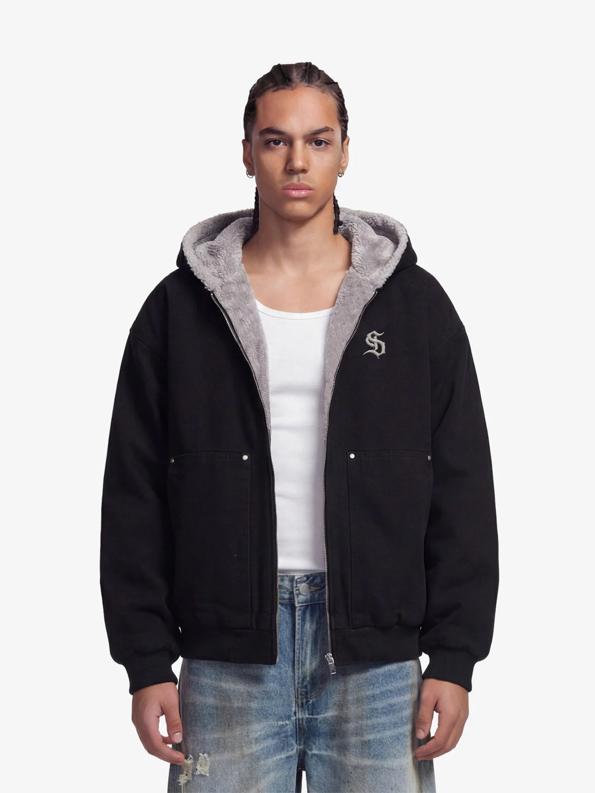 Thesupermade Fur Hooded Zip Up Quilted Jacket - 2510 - Image 3