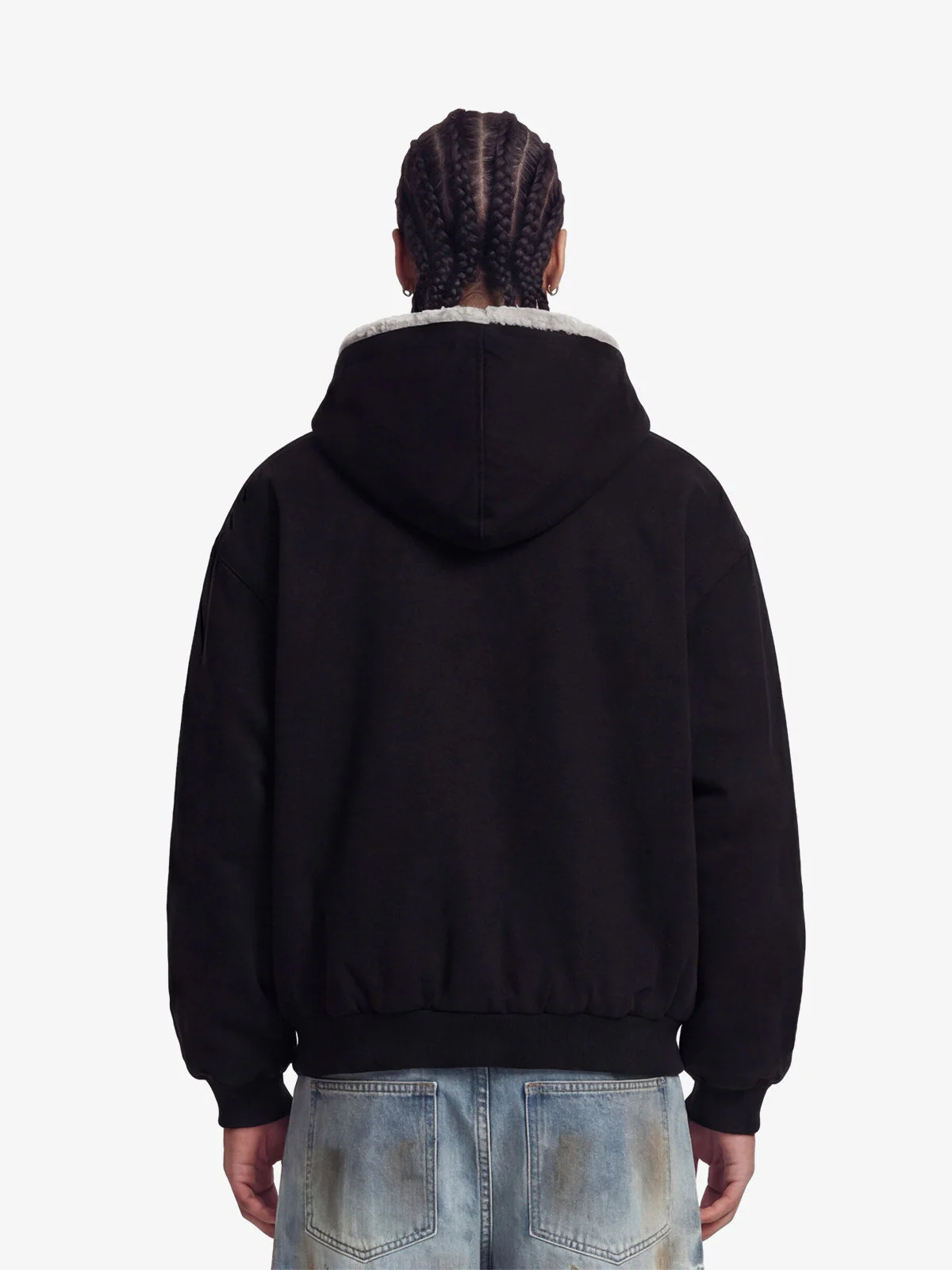 Thesupermade Fur Hooded Zip Up Quilted Jacket - 2510 - Image 4