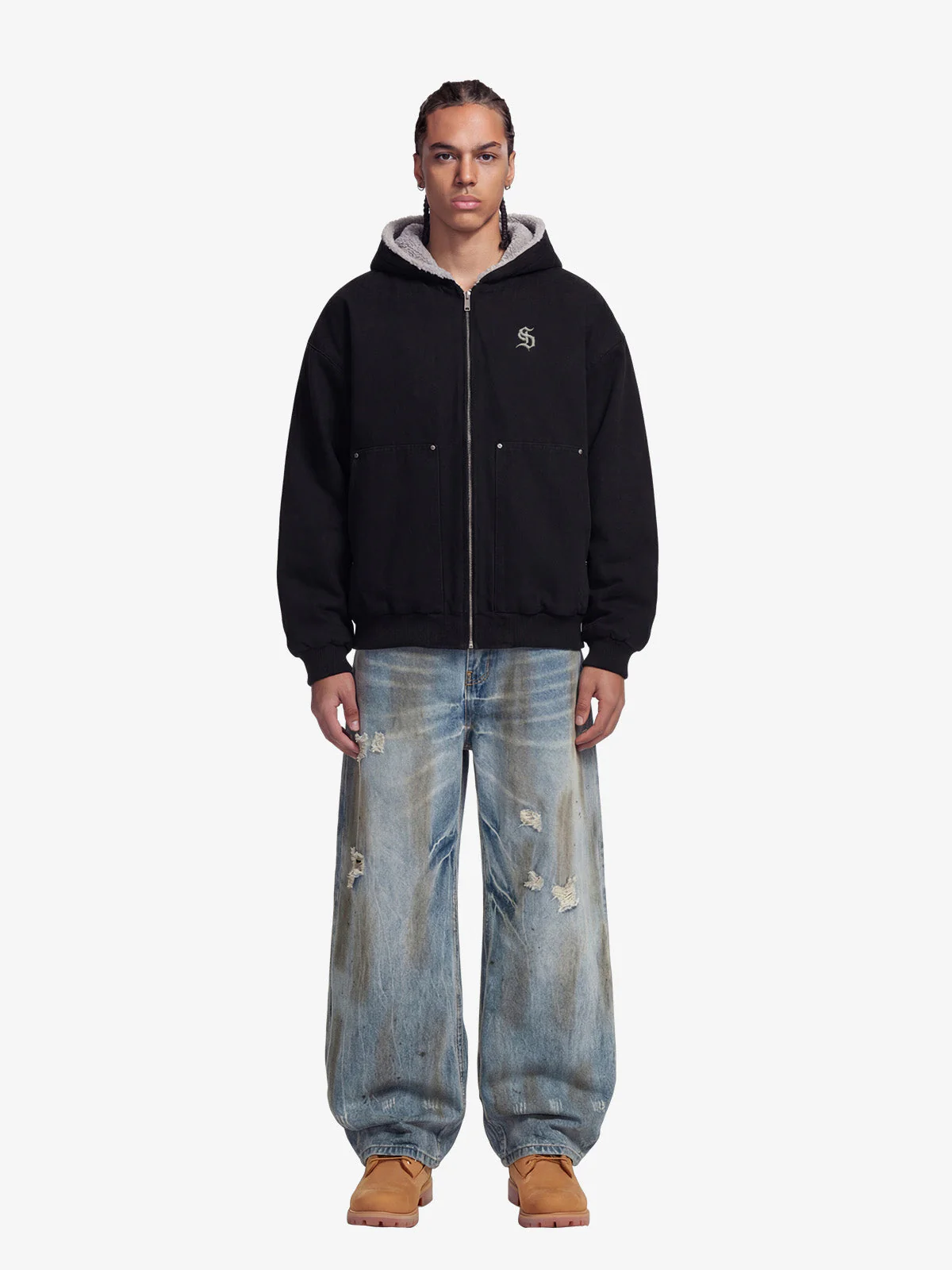 Thesupermade Fur Hooded Zip Up Quilted Jacket - 2510 - Image 6