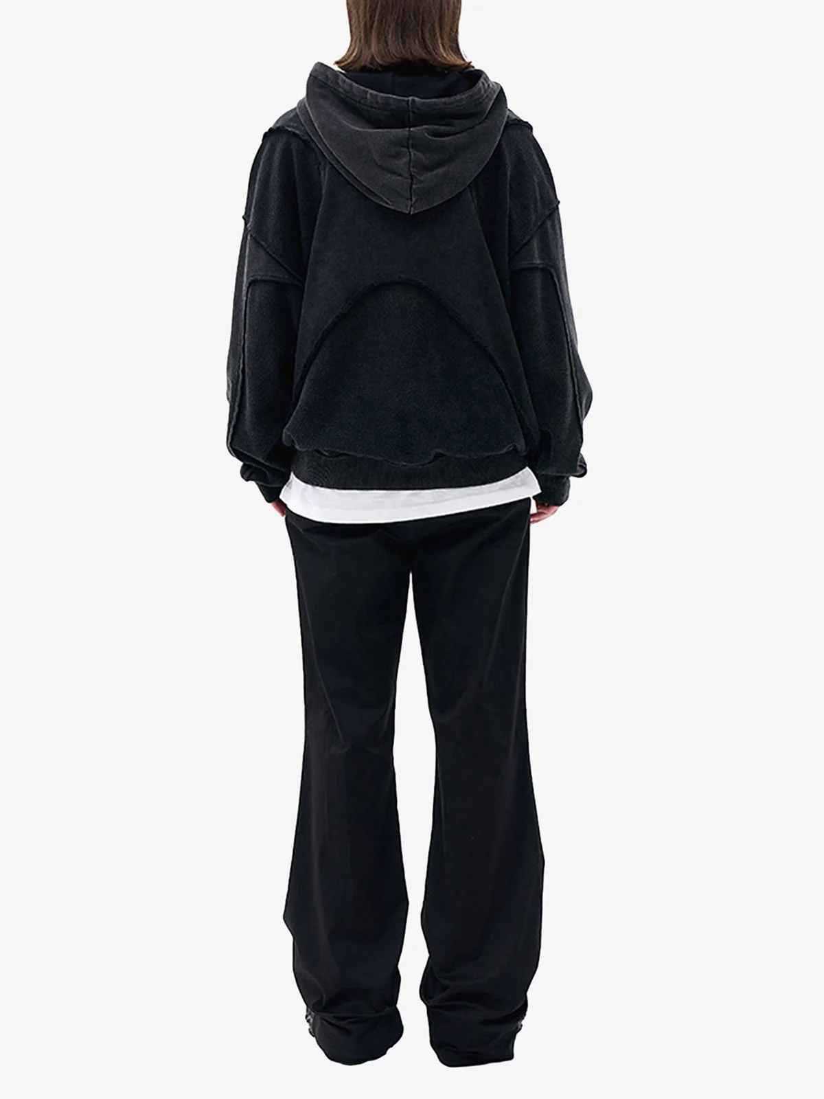 Thesupermade Washed Splicing Hoodie - 1985 - Image 6