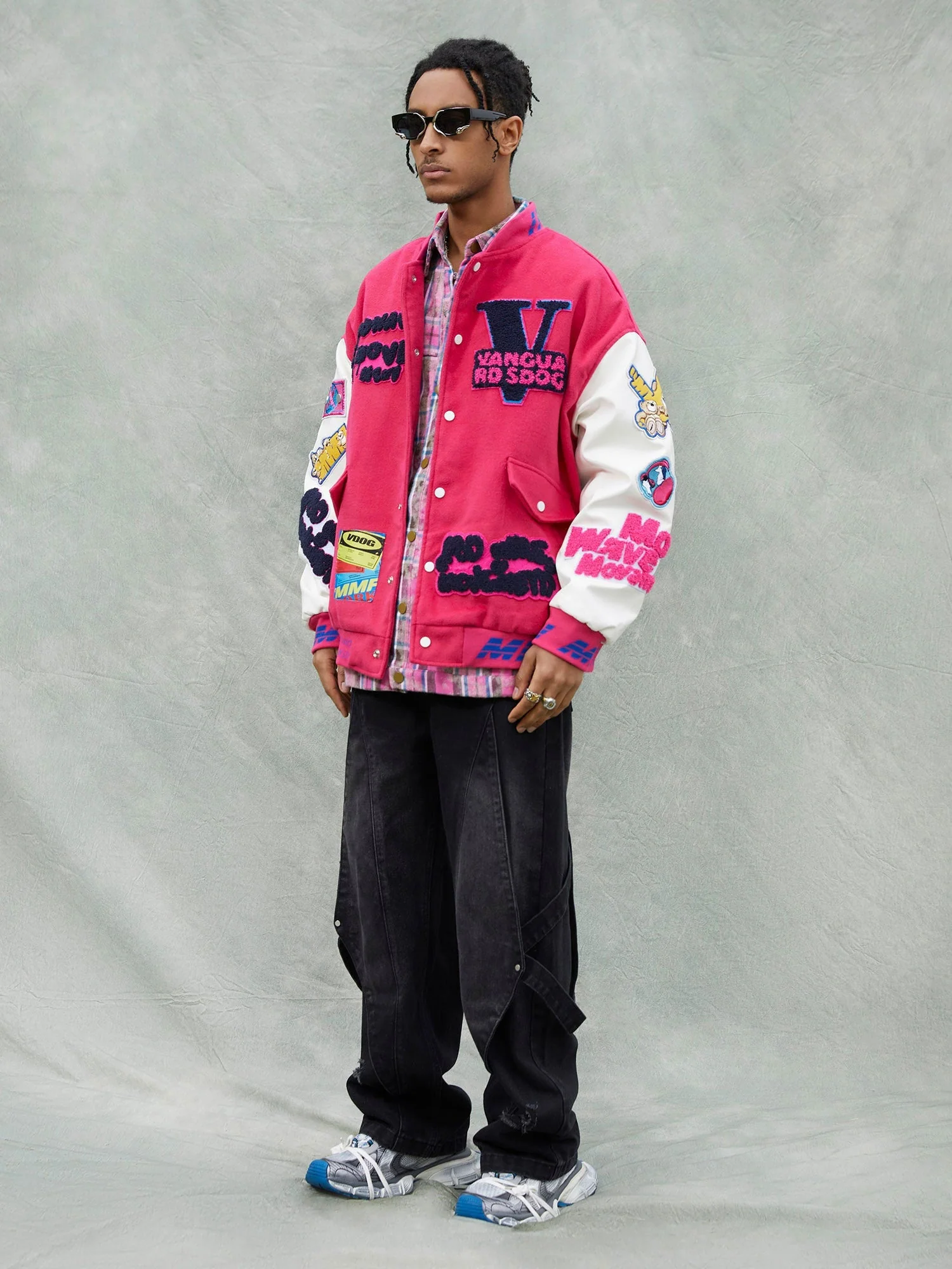 Thesupermade Pink Terry Patch Embroidered Hip Hop Baseball Jersey - 1965 - Image 6