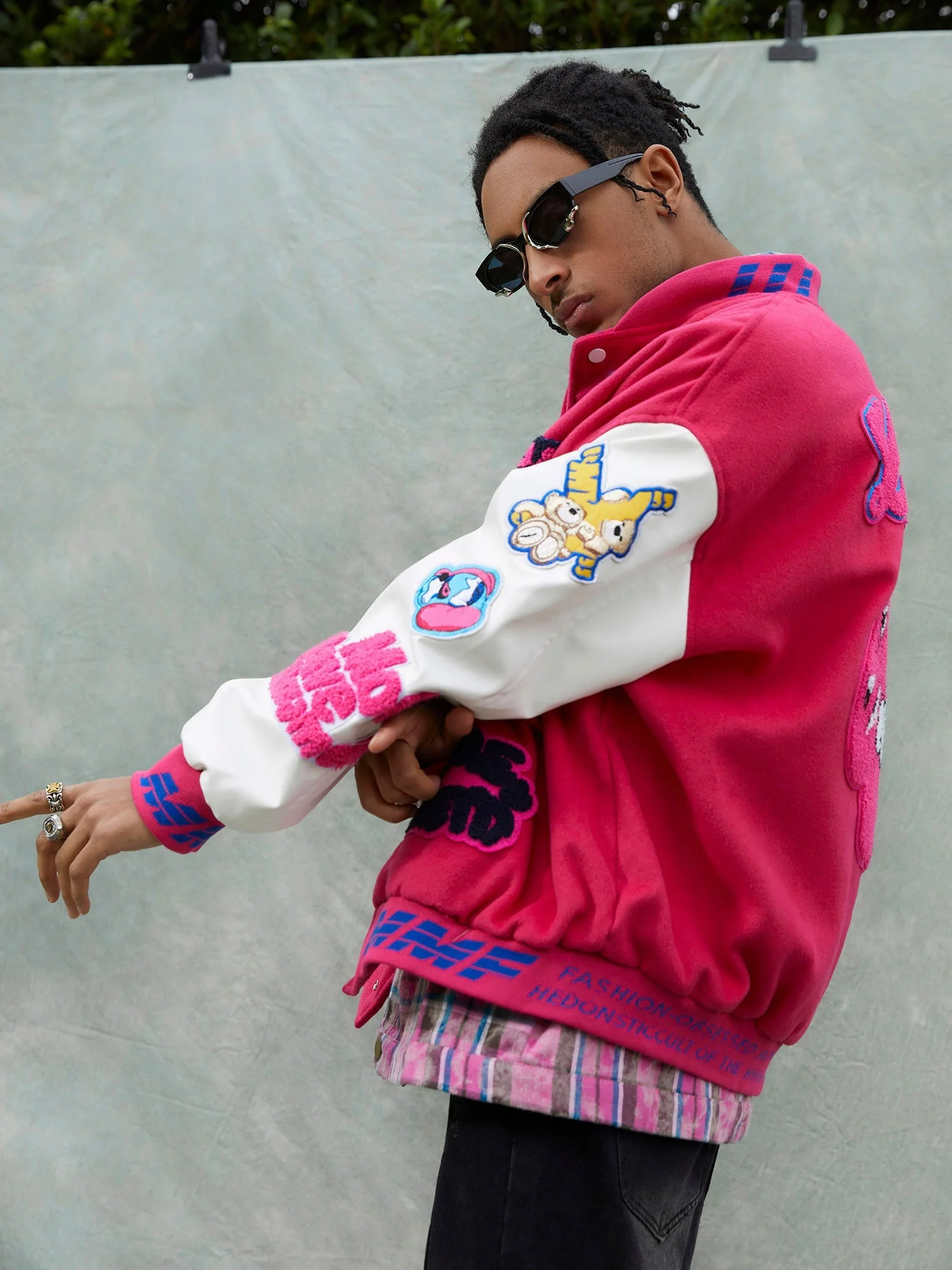 Thesupermade Pink Terry Patch Embroidered Hip Hop Baseball Jersey - 1965 - Image 8