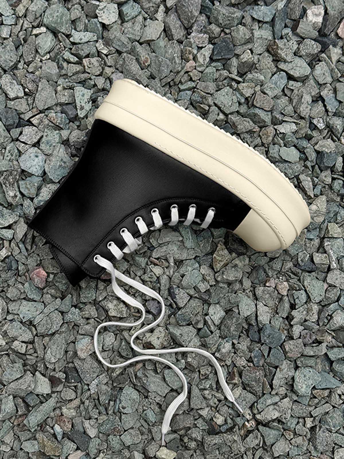 Rubber Sole High-Top Side Zipper Platform Sneakers - 2273 - Image 7