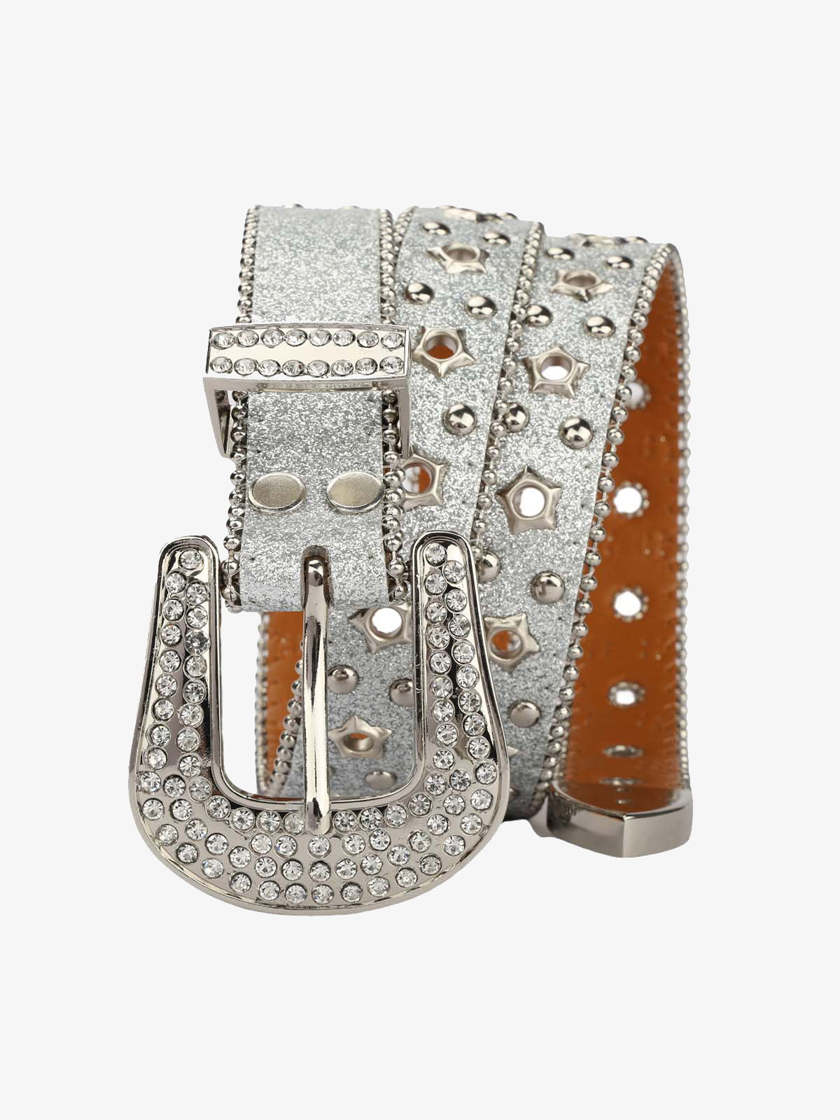 Sparkling Silver Rhinestone Embellishments Belt - 2446 - Image 2