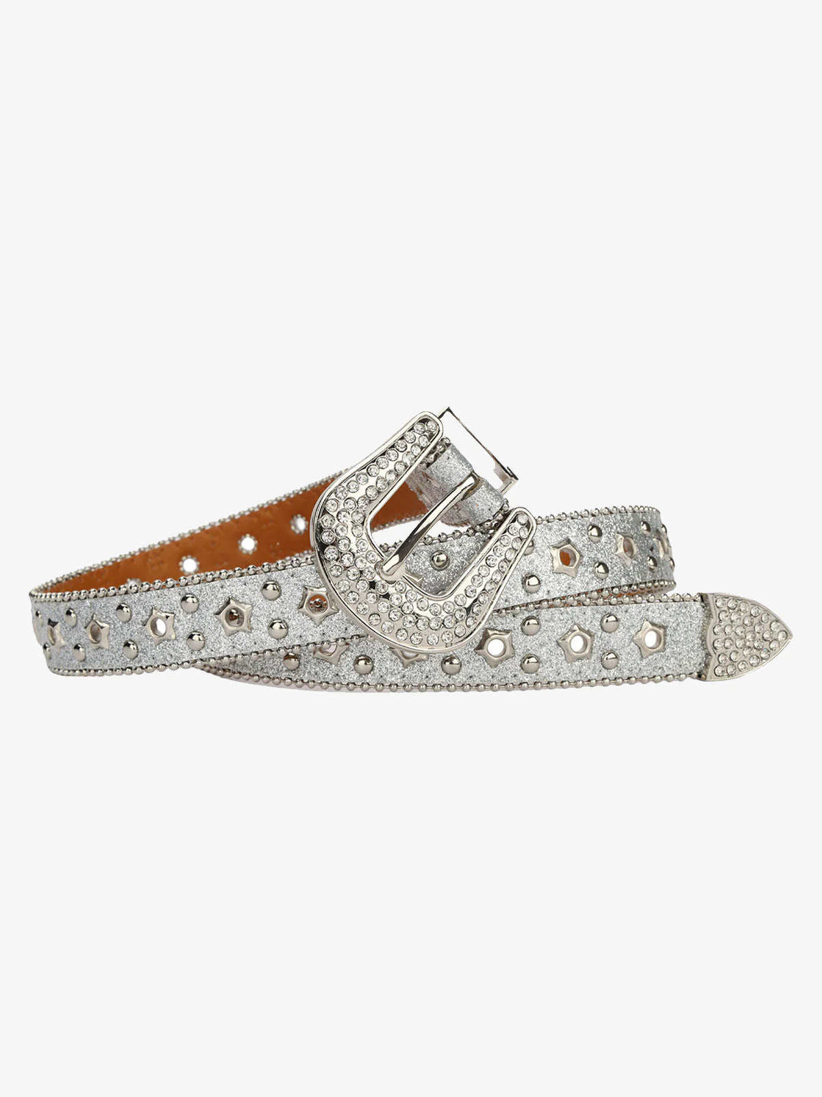 Sparkling Silver Rhinestone Embellishments Belt - 2446 - Image 3