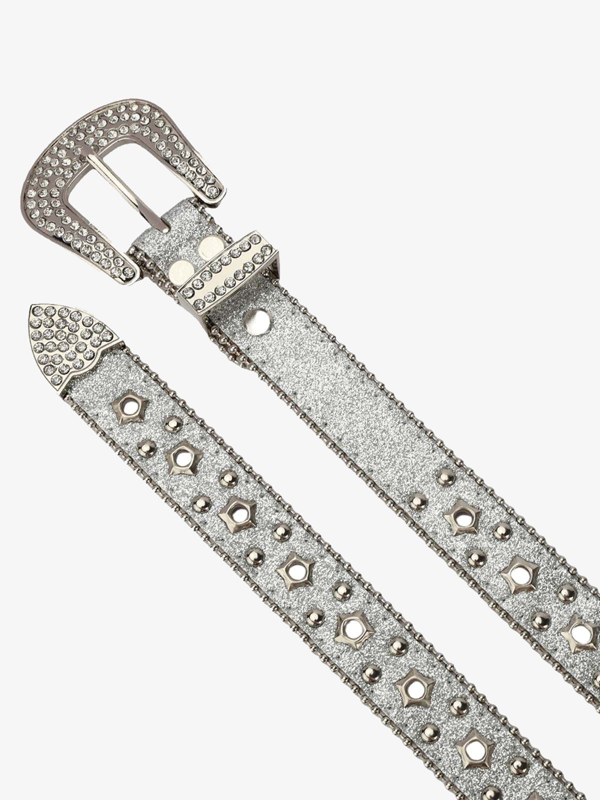 Sparkling Silver Rhinestone Embellishments Belt - 2446 - Image 5