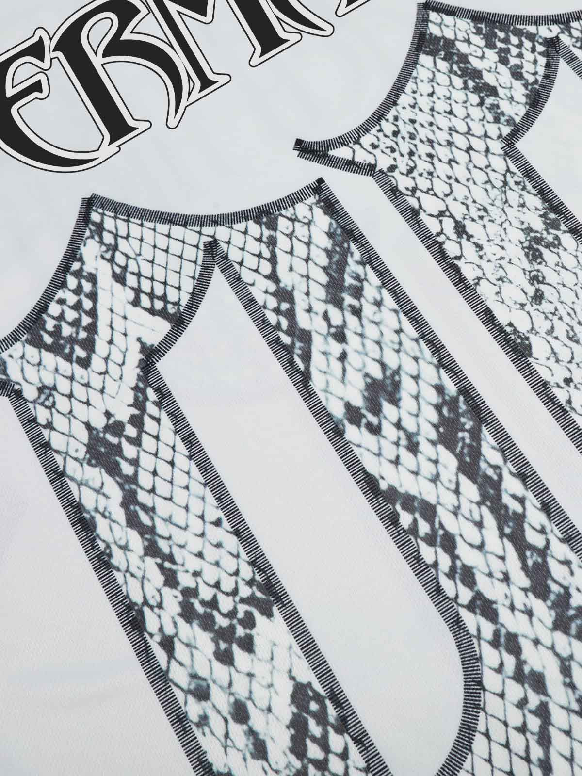 Jersey Style Snake Print T-Shirt - 2418 - Image 11
