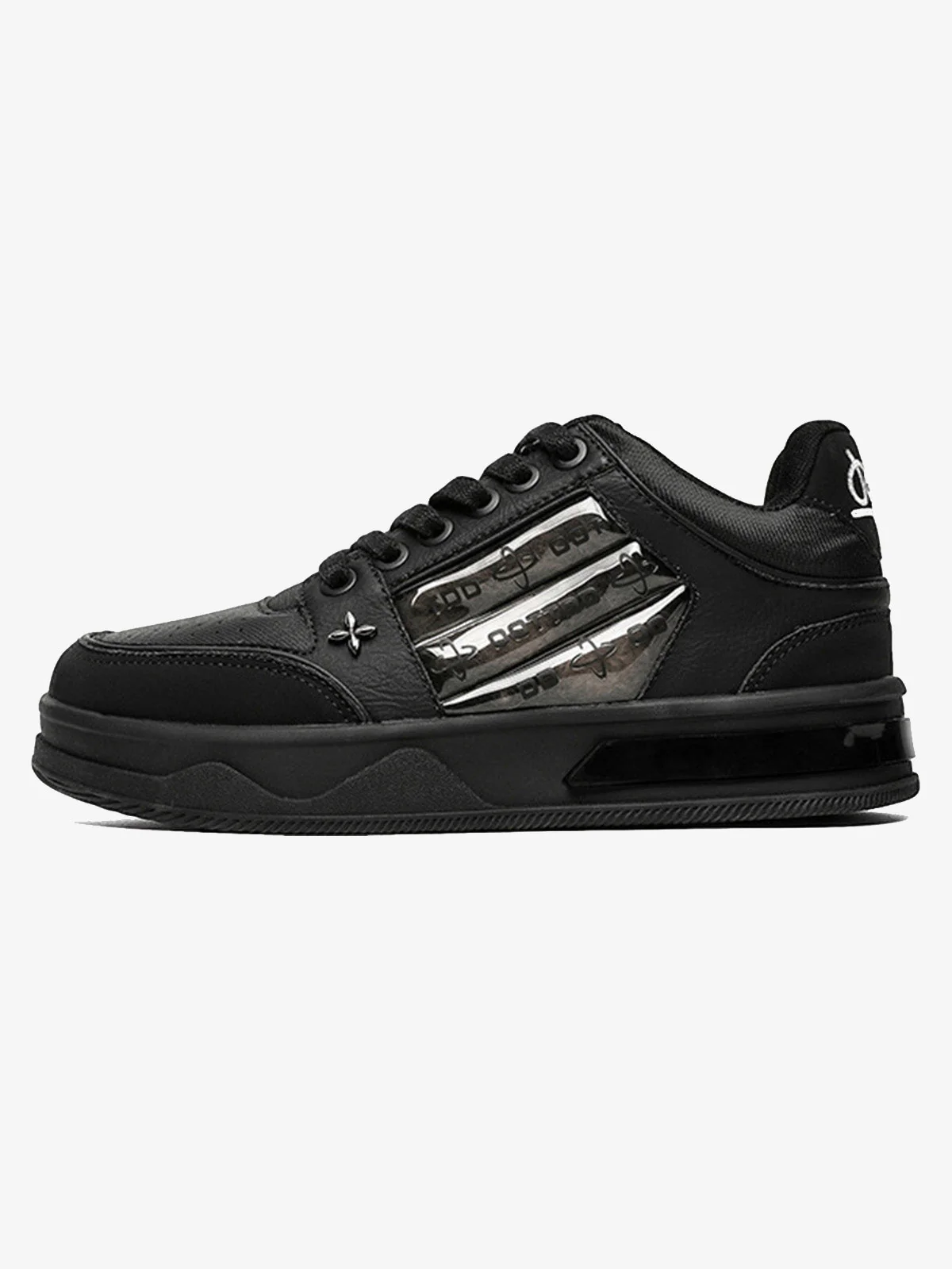 Dark Embroidered Letters Skate Shoes - Image 6