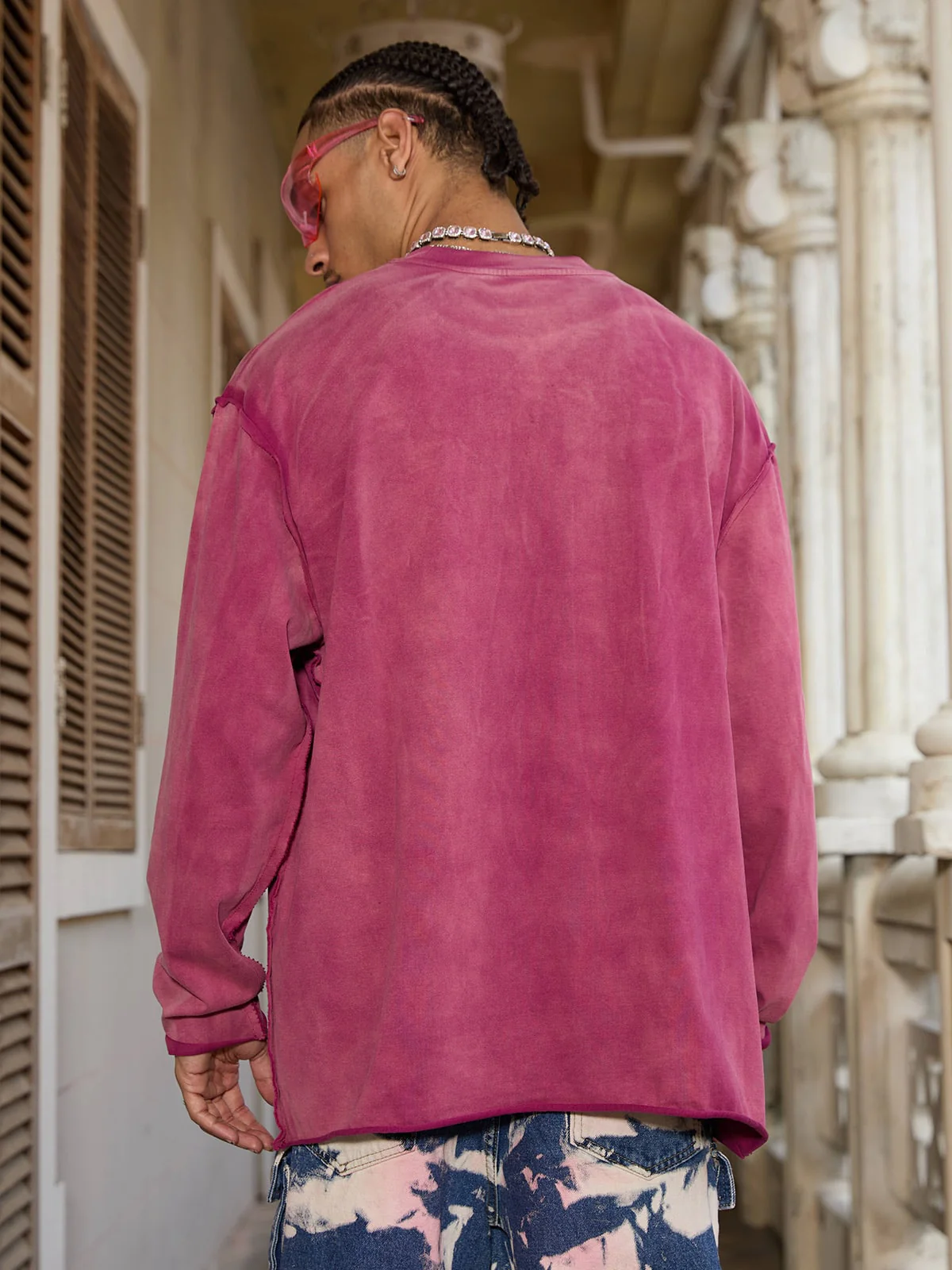 Thesupermade Washed Edge Long Sleeve T-Shirt - Image 12