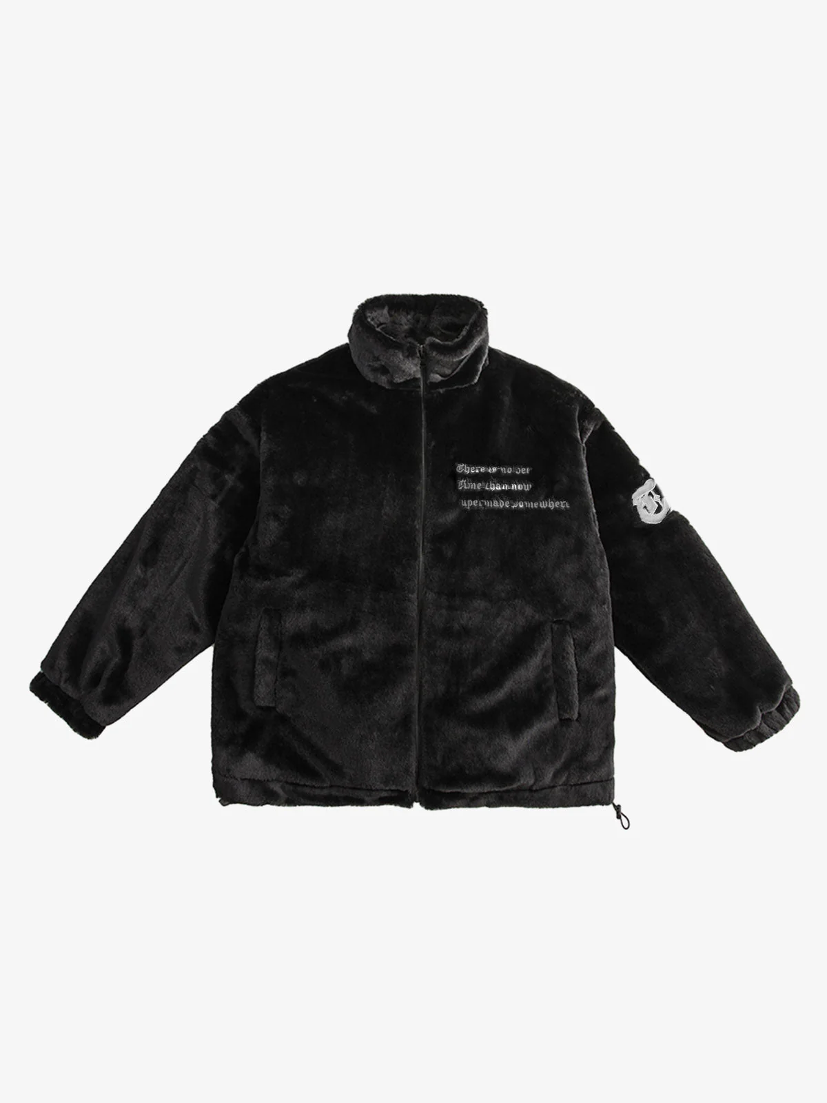 Thesupermade Street Letter Embroidered Fleece Jacket - 1838 - Image 10