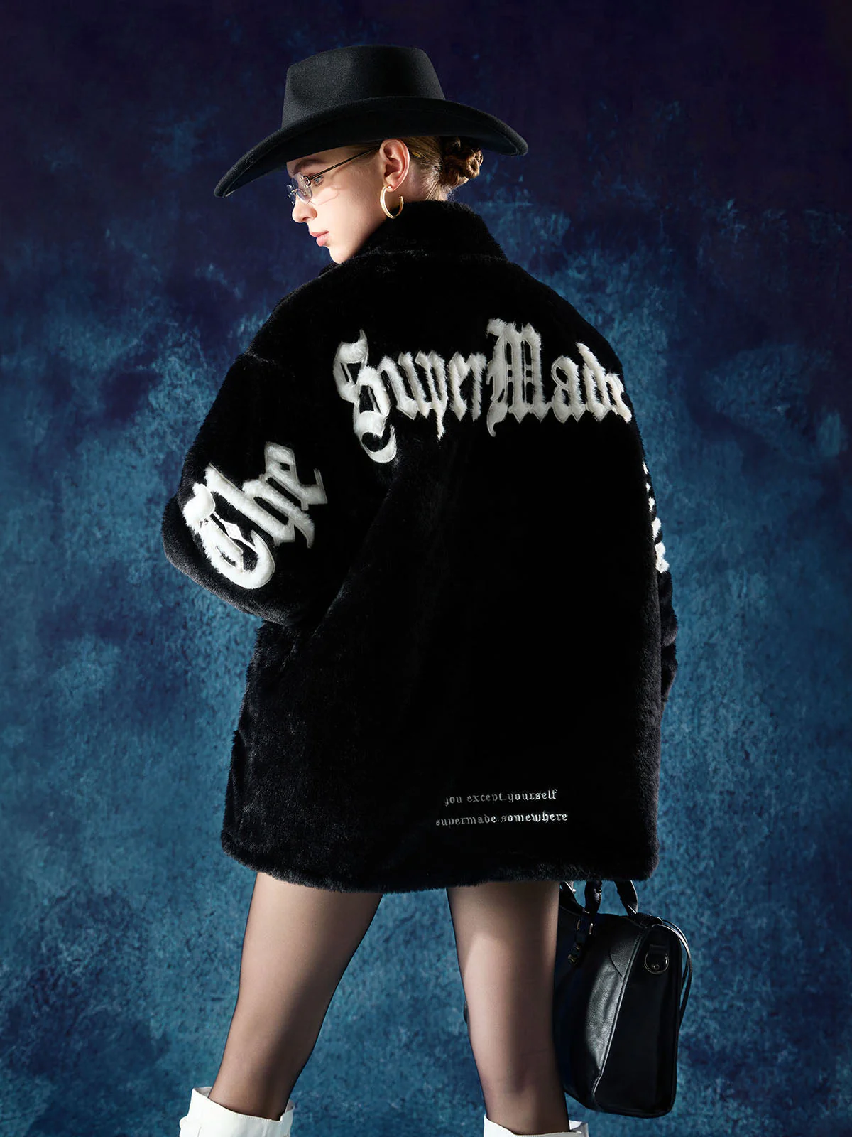 Thesupermade Street Letter Embroidered Fleece Jacket - 1838 - Image 7