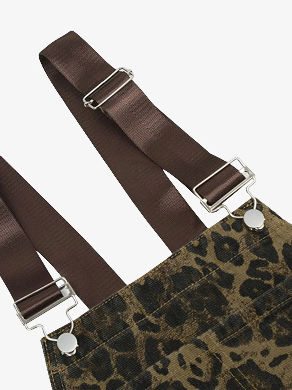 Thesupermade Leopard Print Street Style Workwear Overalls - 2020 - Image 4
