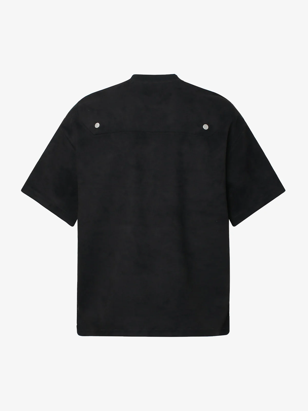 Metallic Print Suede Crew Neck T-Shirt - Image 3