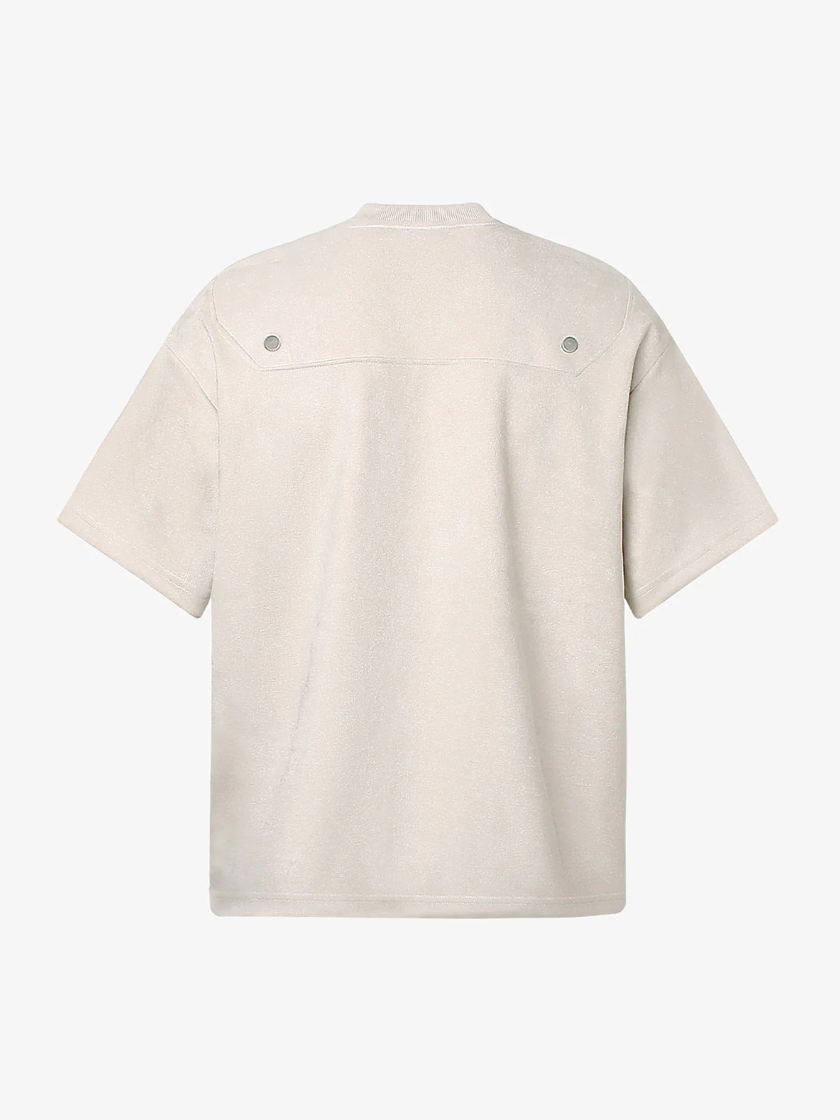 Metallic Print Suede Crew Neck T-Shirt - Image 8