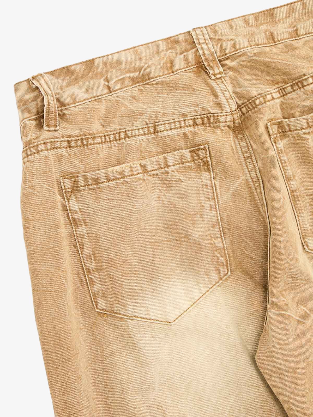 Vintage Washed Distressed Straight Jeans - Image 4