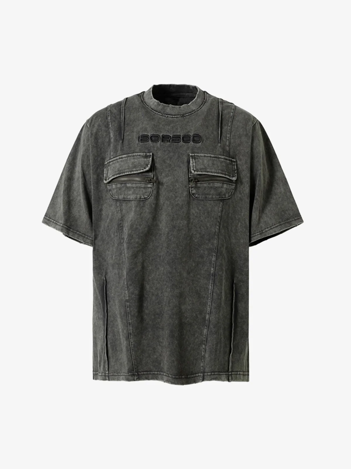 Vintage Washed Multi-Pocket T-Shirt - Image 2