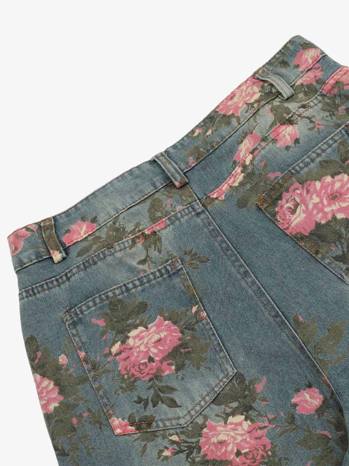 Thesupermade Floral Print Straight Jeans - 2409 - Image 10