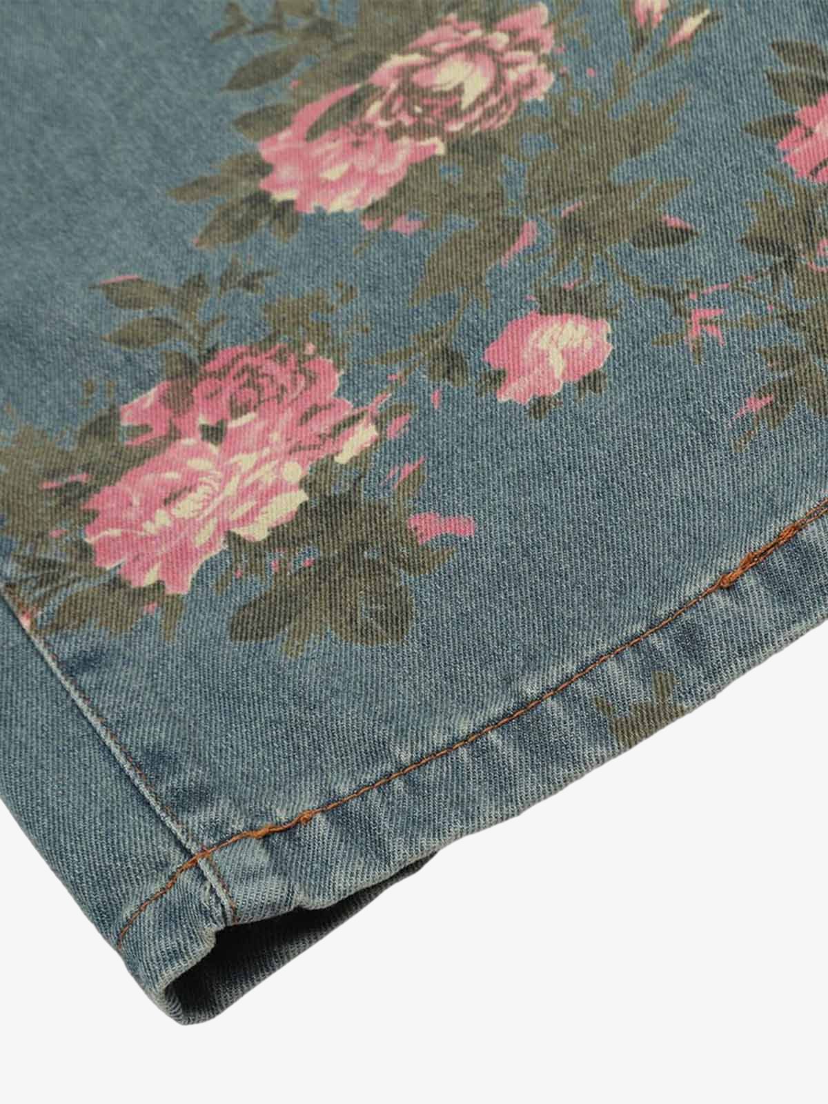 Thesupermade Floral Print Straight Jeans - 2409 - Image 11