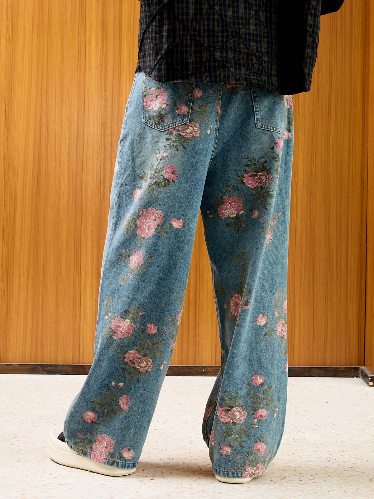 Thesupermade Floral Print Straight Jeans - 2409 - Image 6