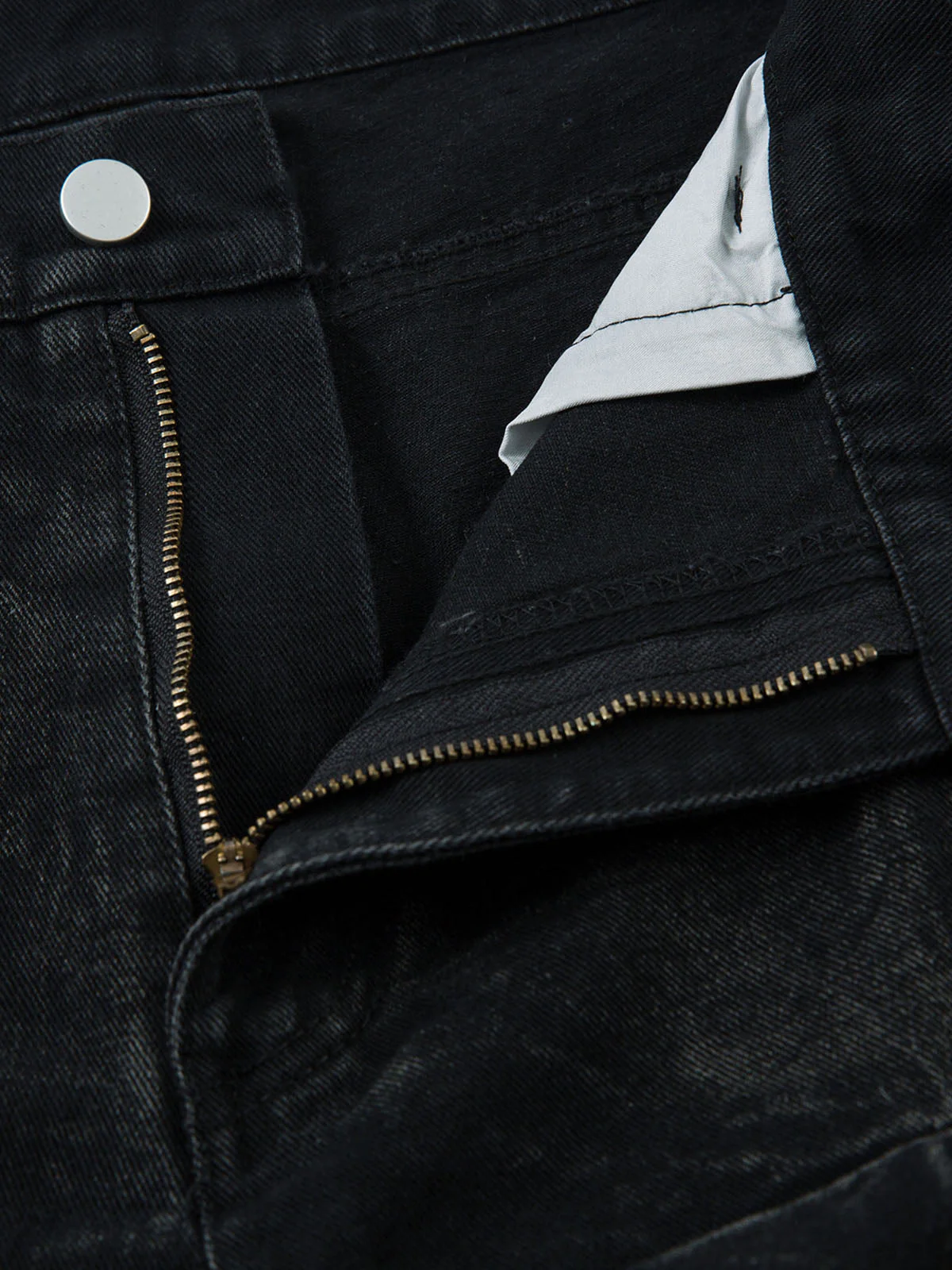 Denim Heavy Washed Distressed Pleated Baggy Jeans - 2282 - Image 10
