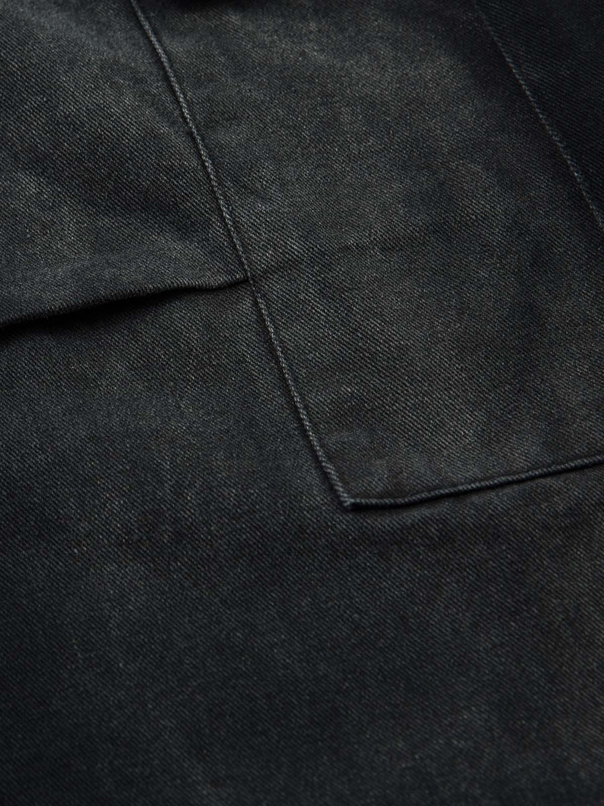 Washed Multi Pocket Drawstring Cargo Jeans - Image 10