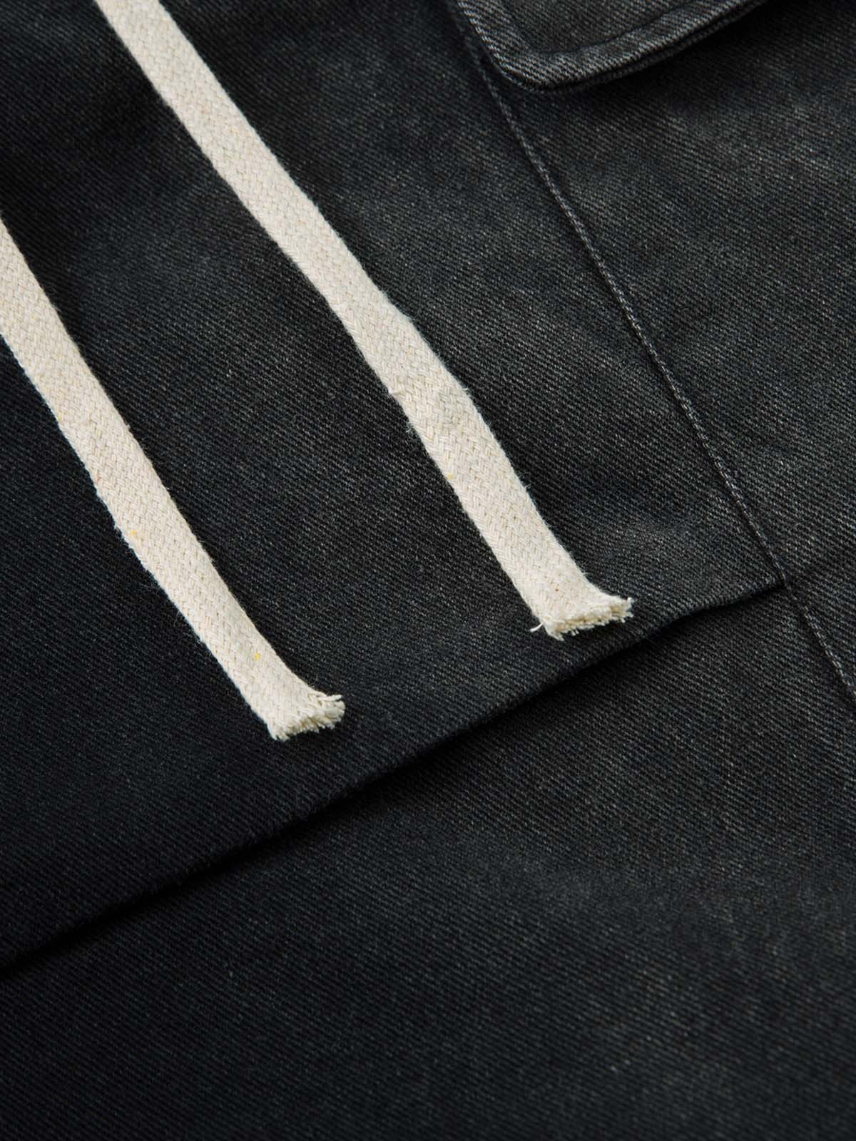 Washed Multi Pocket Drawstring Cargo Jeans - Image 7