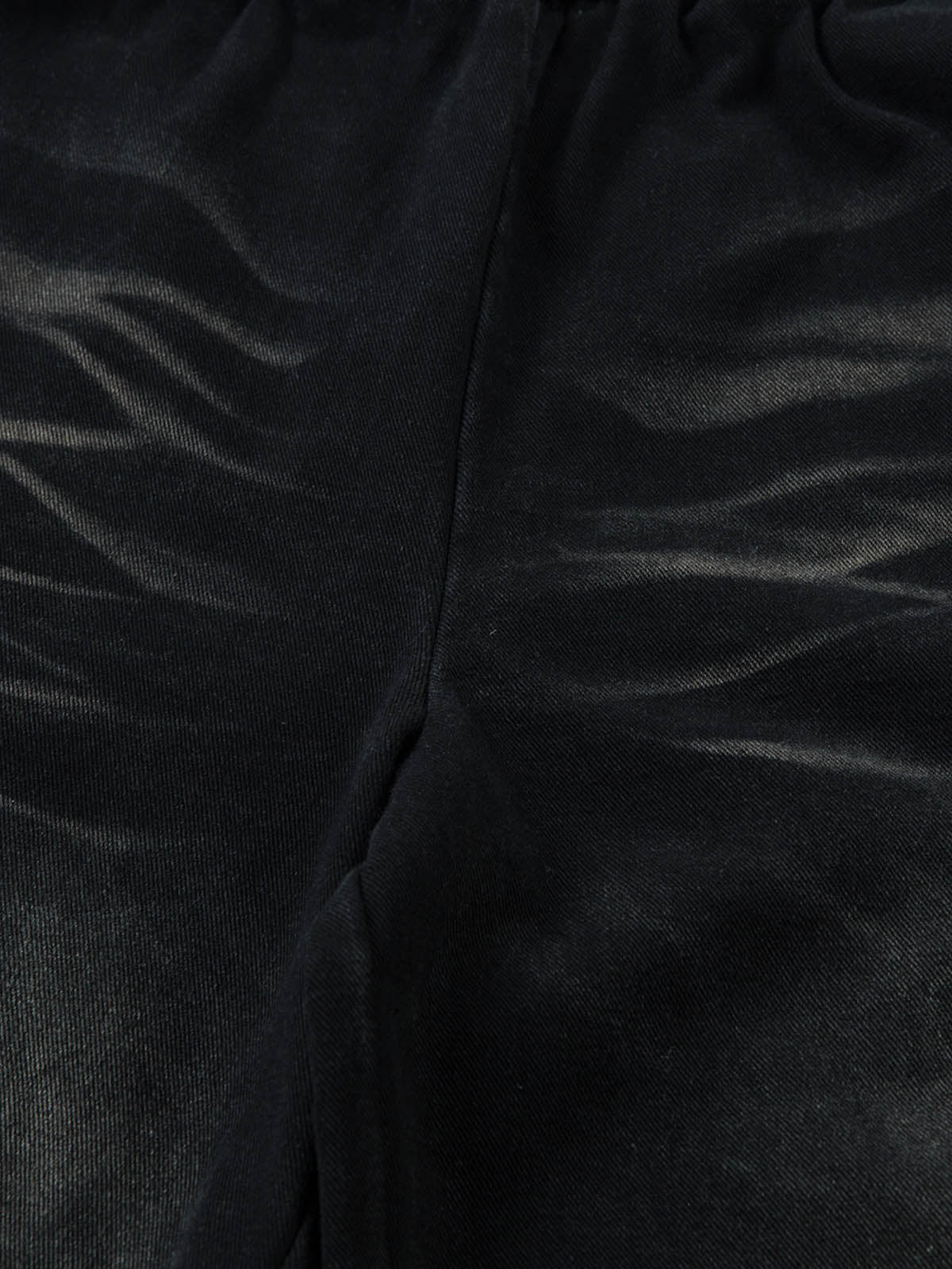 Washed Multi Pocket Drawstring Cargo Jeans - Image 8