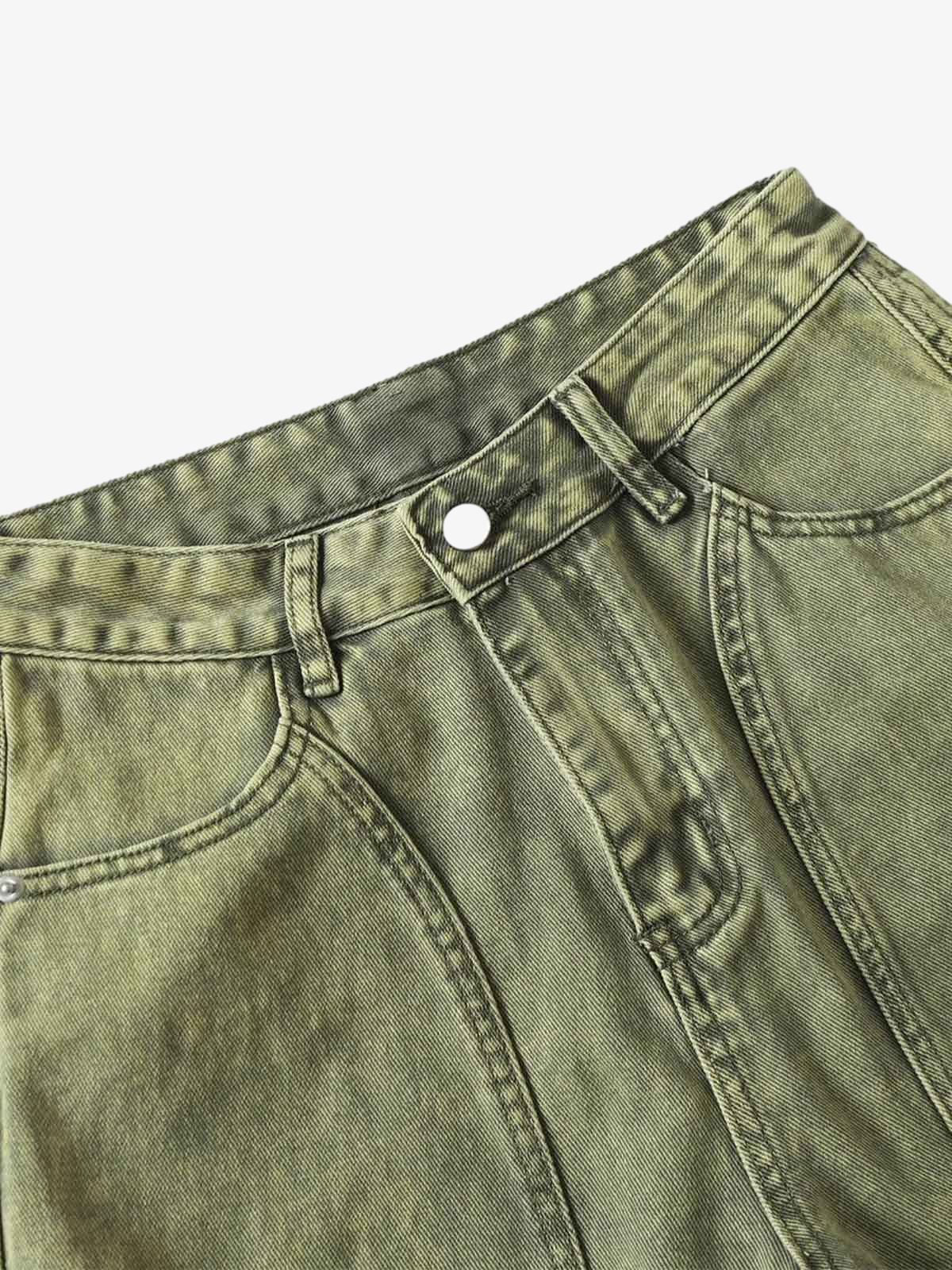 Washed Distressed Ripped Barrel Jeans - Image 5