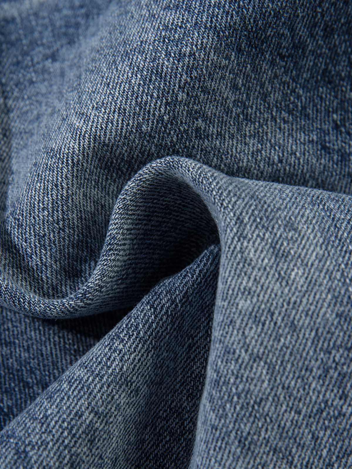 Washed  Print Straight Jeans - Image 7