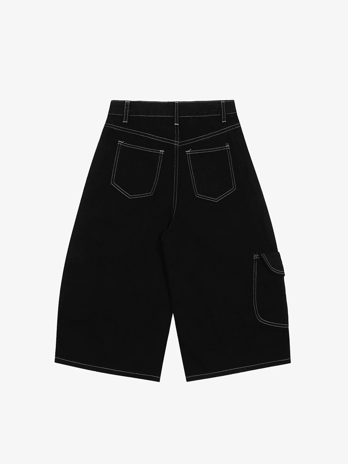 Denim Welt-Embellished Cargo Jorts - 2408 - Image 10