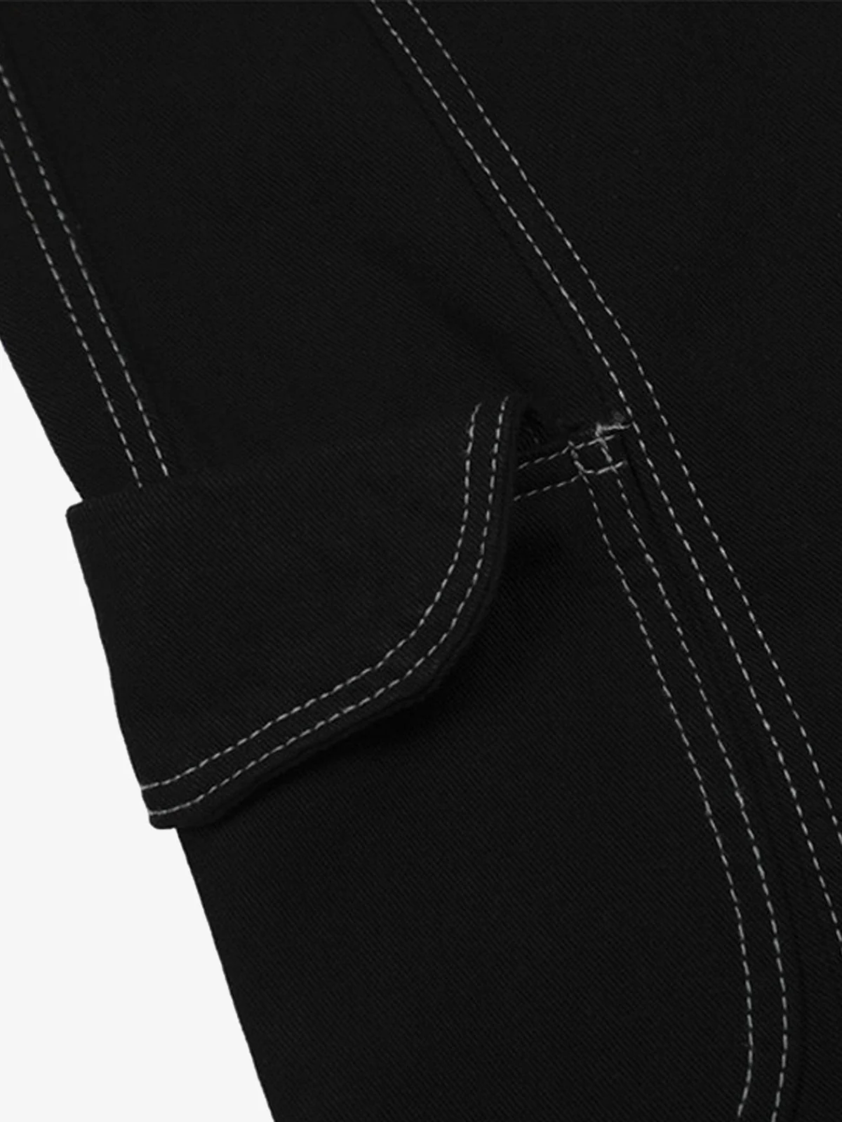 Denim Welt-Embellished Cargo Jorts - 2408 - Image 11