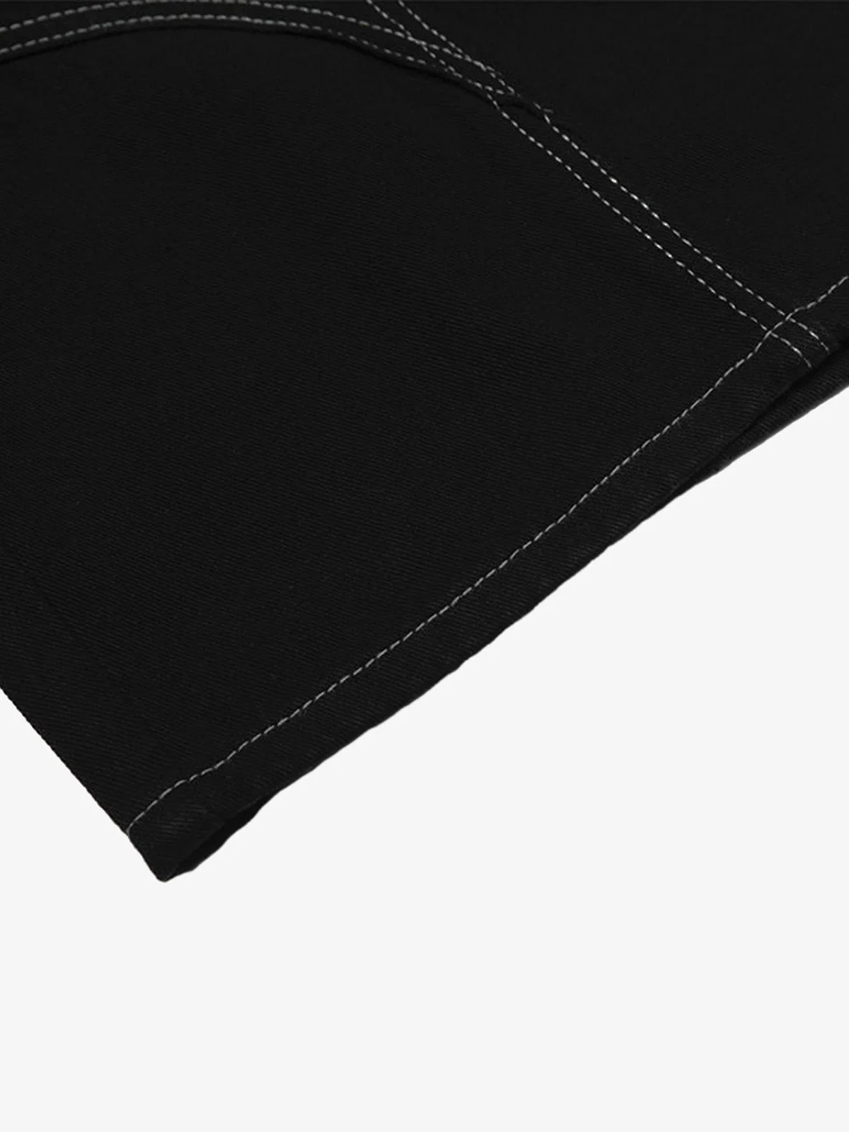 Denim Welt-Embellished Cargo Jorts - 2408 - Image 12