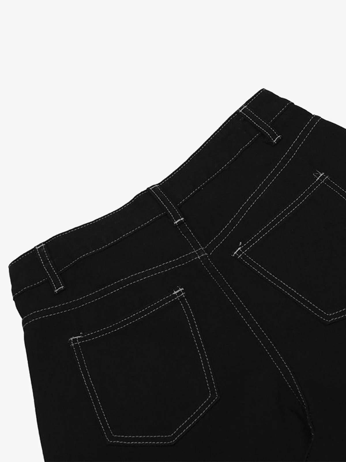 Denim Welt-Embellished Cargo Jorts - 2408 - Image 13