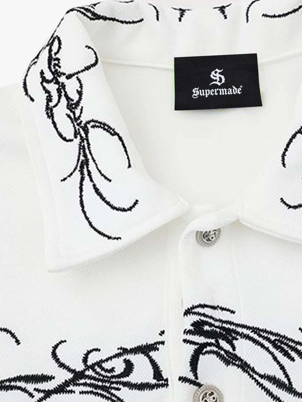 Thorn-Wreath Graphic Polo Shirt - Image 9