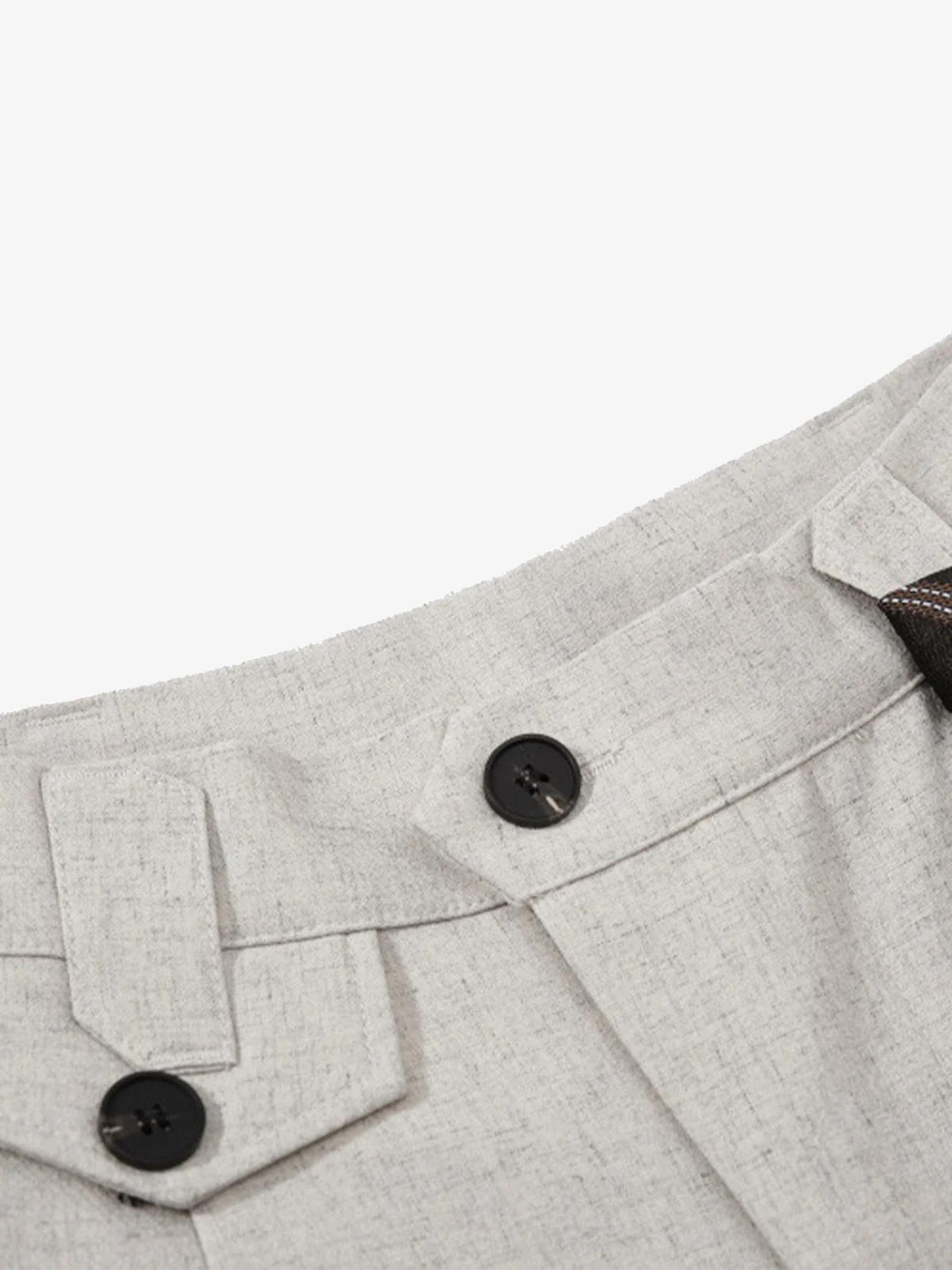 Tie Detail Relaxed Fit Draped Suit Pants - Image 4