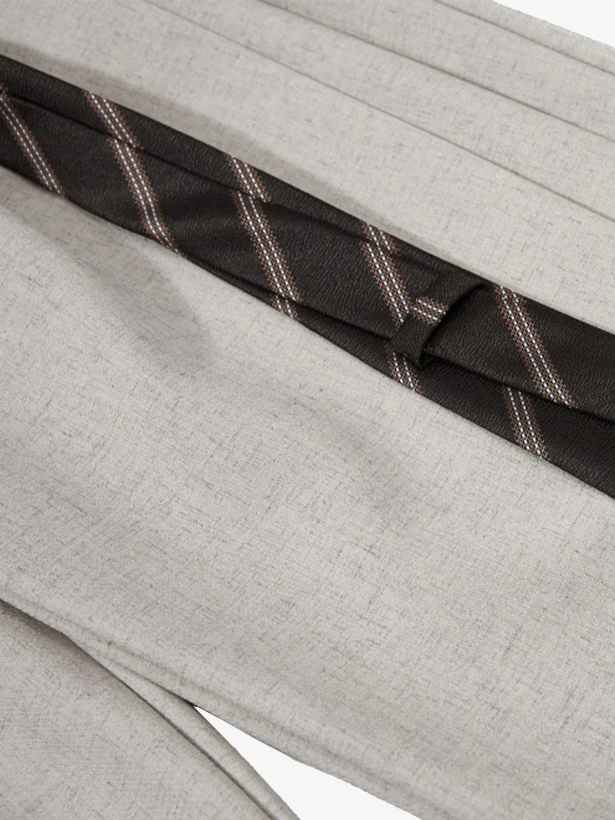 Tie Detail Relaxed Fit Draped Suit Pants - Image 5